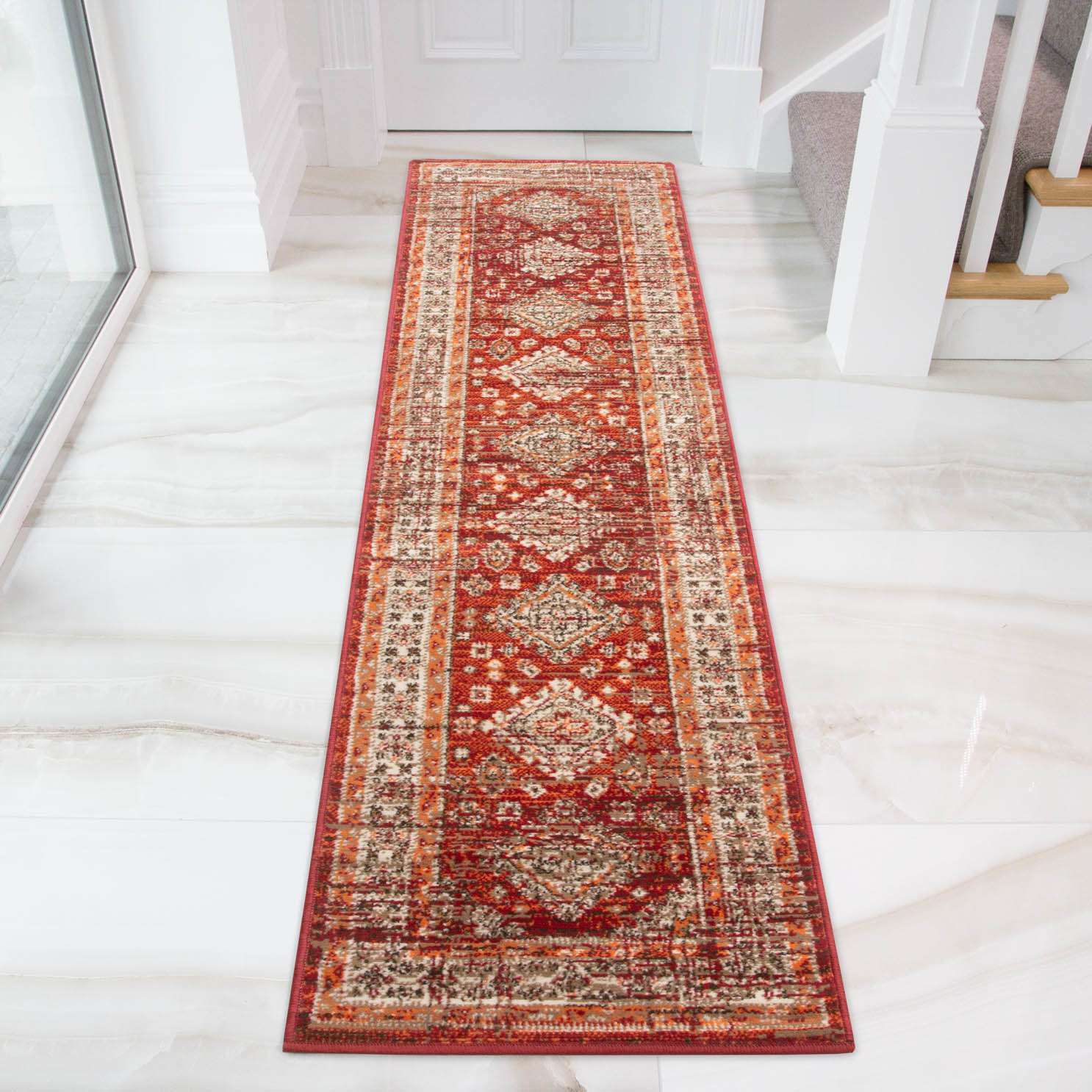 Red Traditional Kilim Living Room Rugs - Image 4