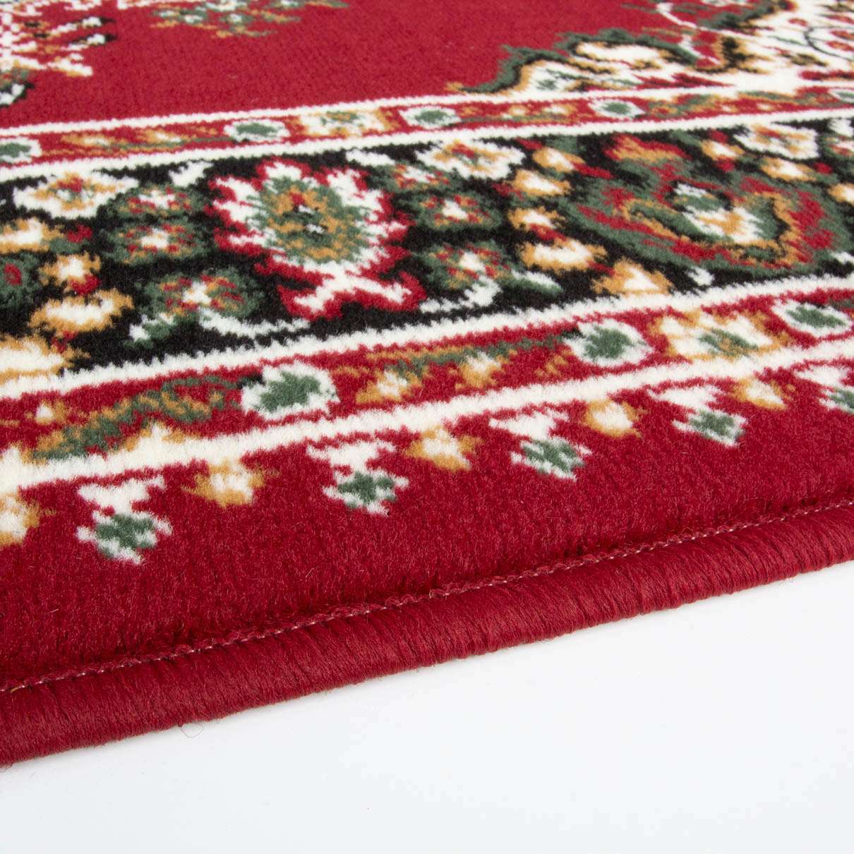 Red Traditional Medallion Living Room Rug - Image 4