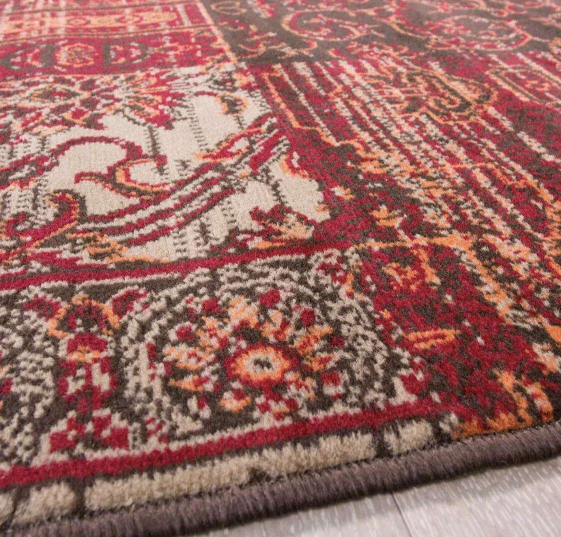 Round Circle Patchwork Wine Rug - Image 4