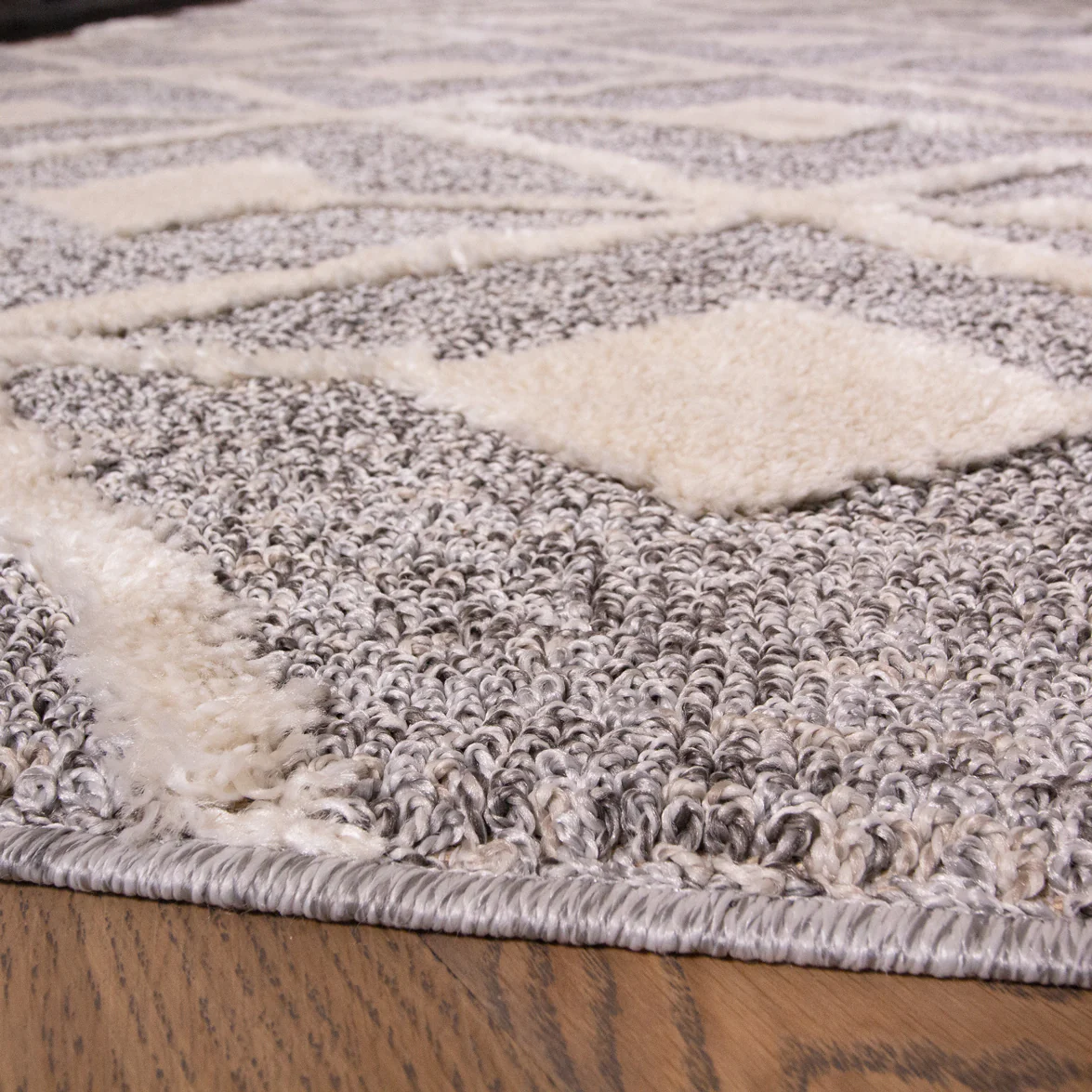 Scandi Grey Cream Runner Rug - Image 4