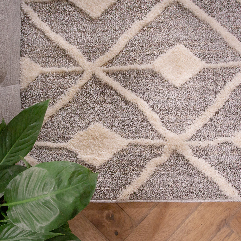 Scandi Grey Cream Runner Rug - Image 6