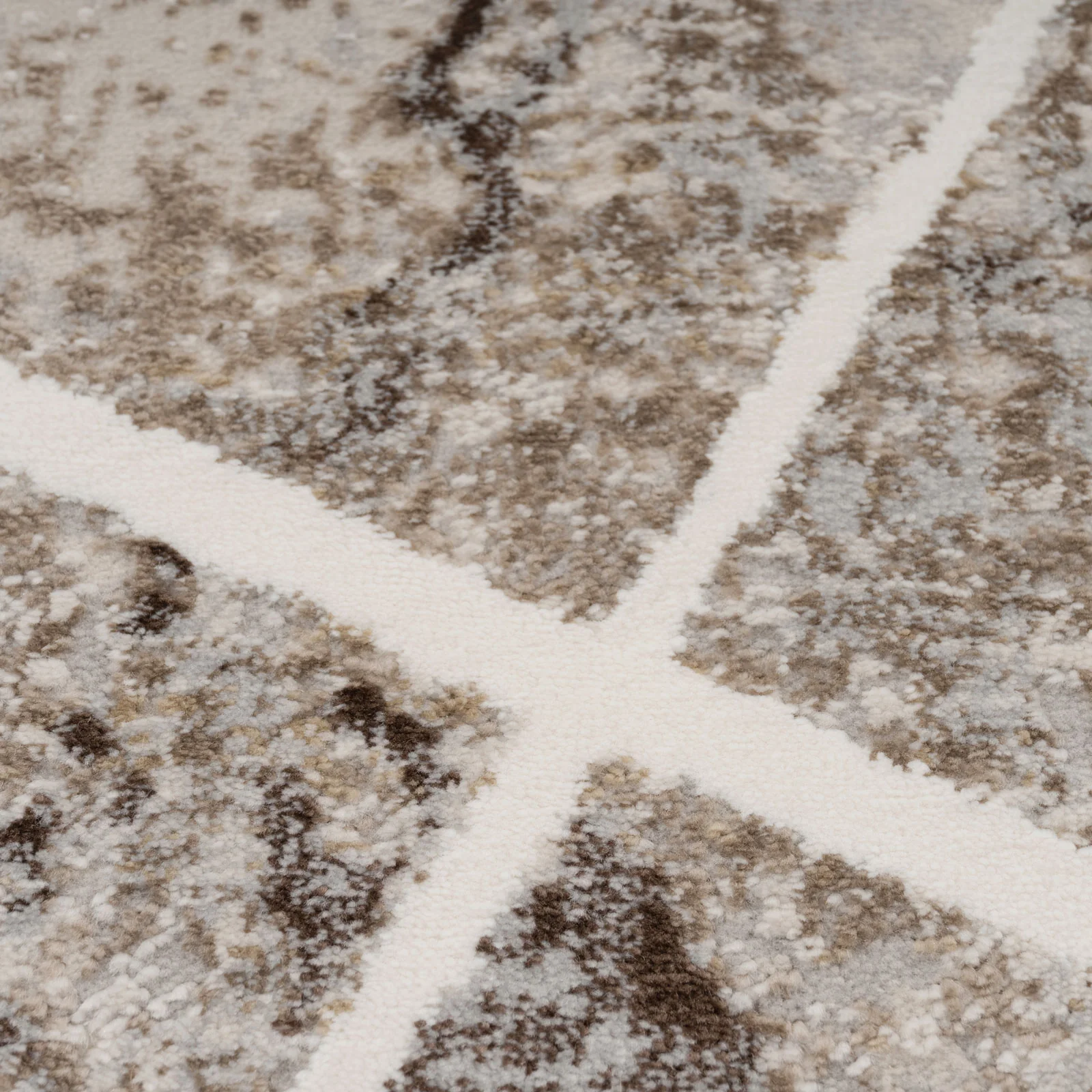Soft Beige Geometric Rug - Valo - Image 6