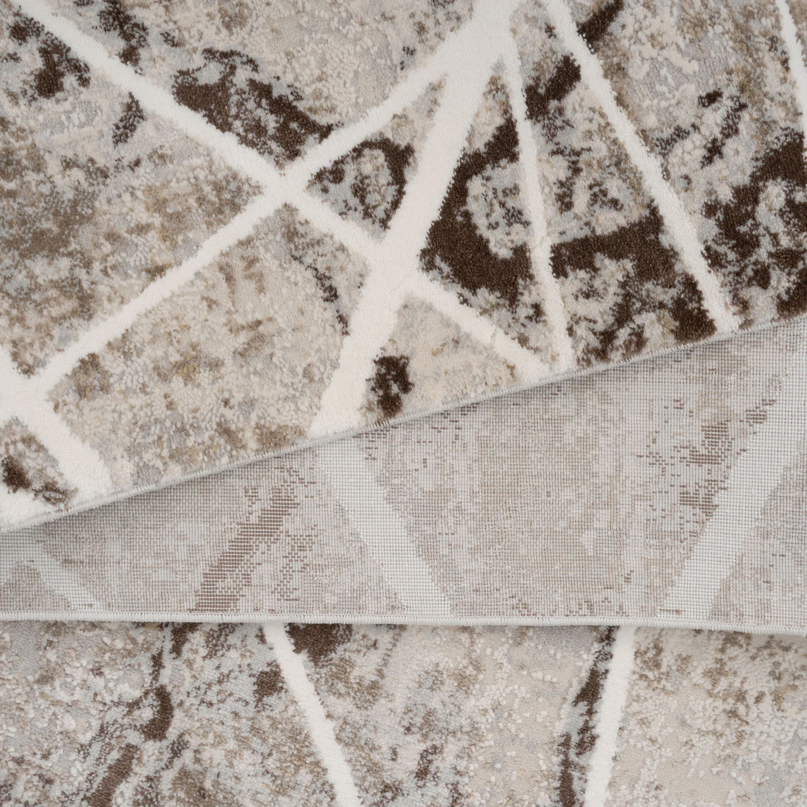 Soft Beige Geometric Rug - Valo - Image 8