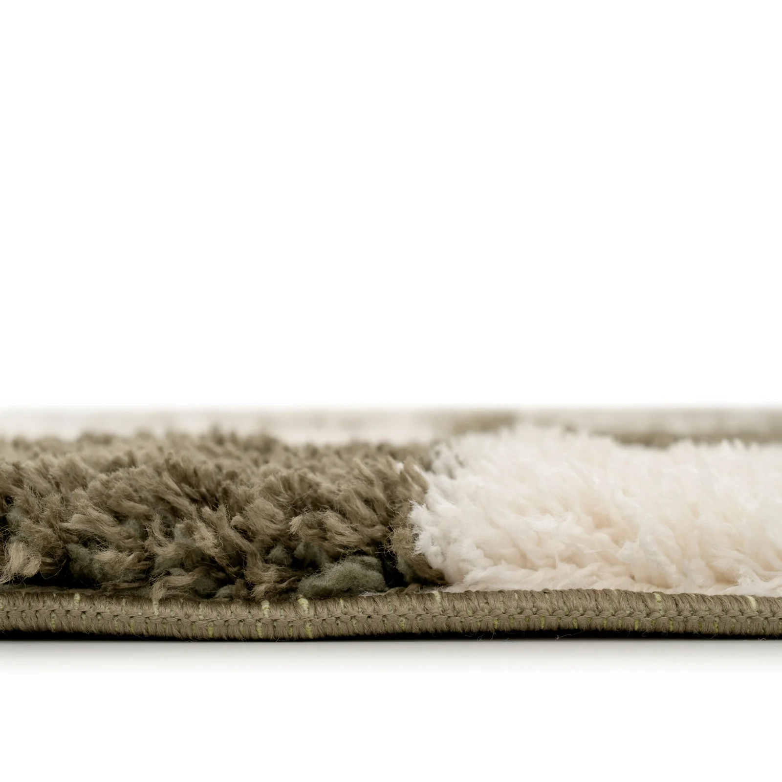 Soft Green Checkerboard Shaggy Runner - Josie - Image 7