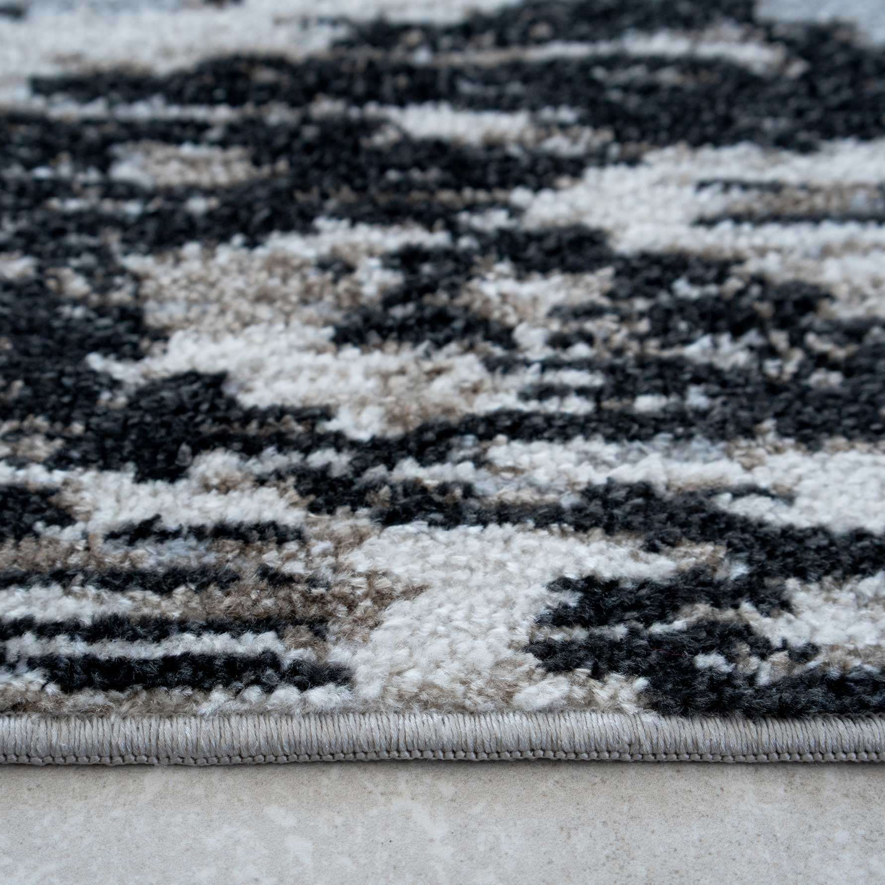 Soft Grey Ikat Living Room Rug - Image 5