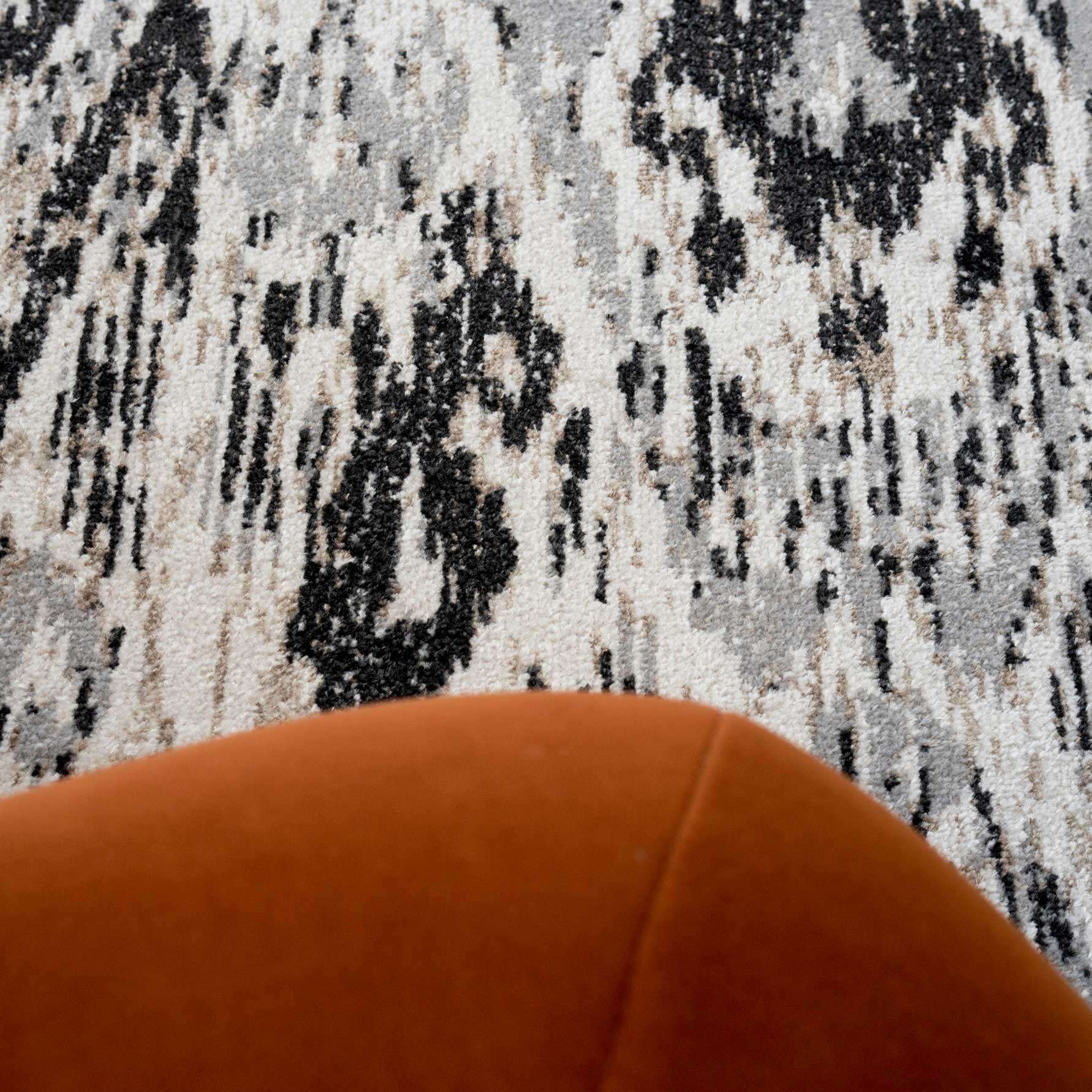 Soft Grey Ikat Living Room Rug - Image 7