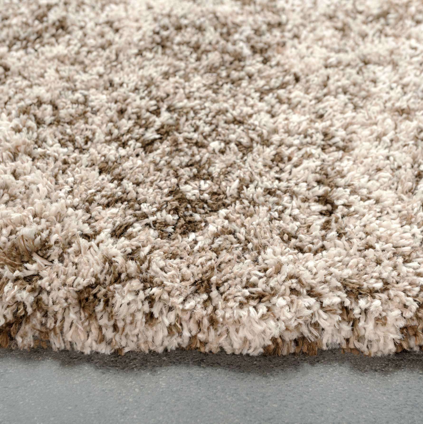 Soft Mottled Brown Shaggy Area Rug - Image 7