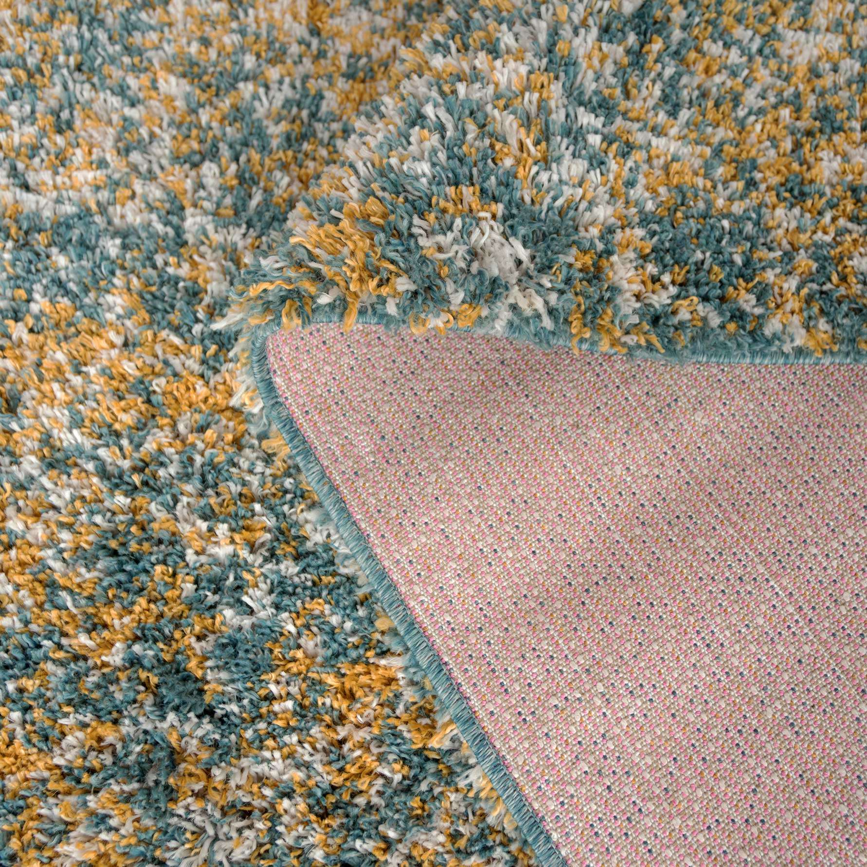 Soft Mottled Multicolour Shaggy Runner Rug - Image 4