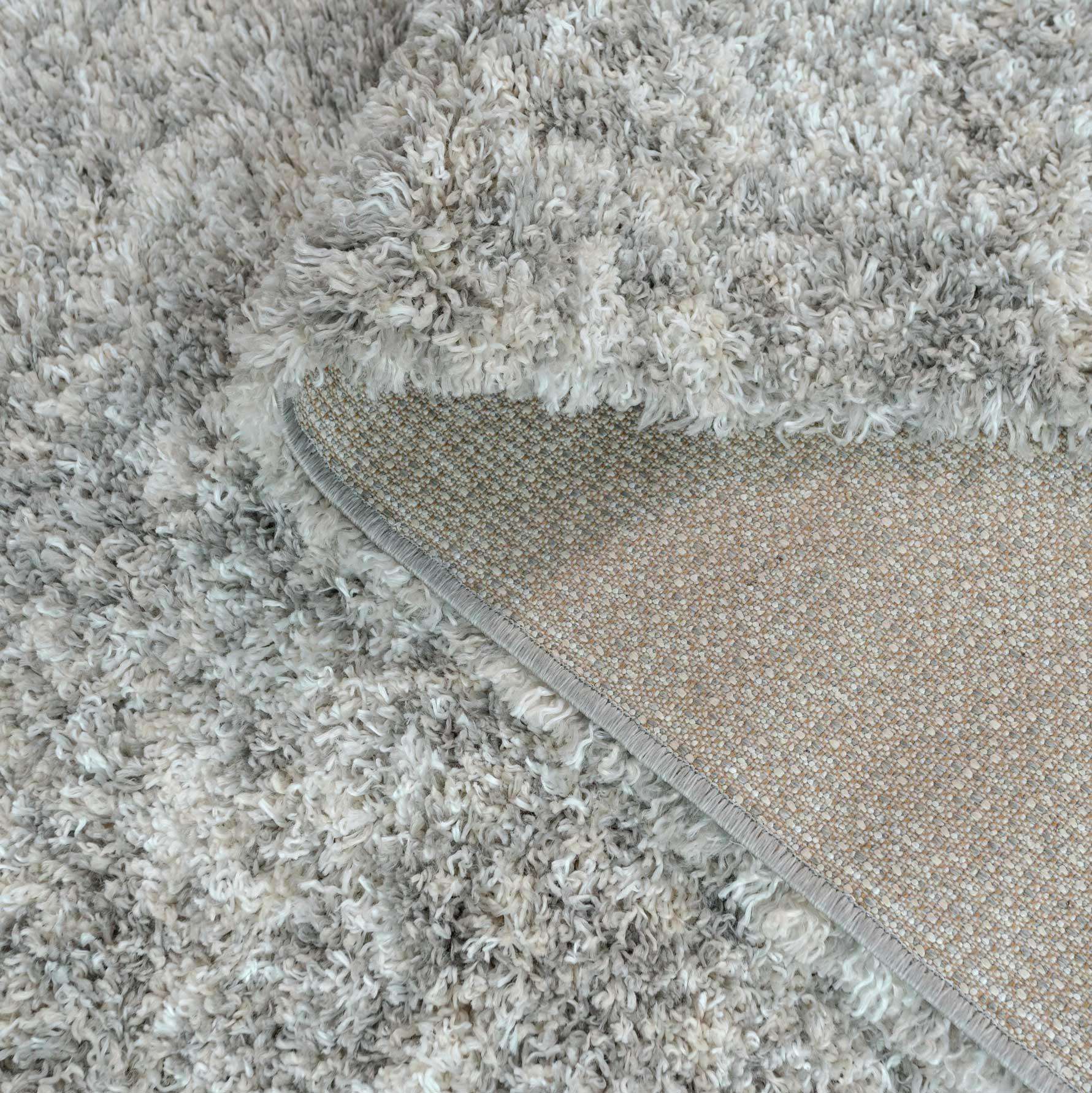 Soft Mottled Silver Shaggy Area Rug - Image 6