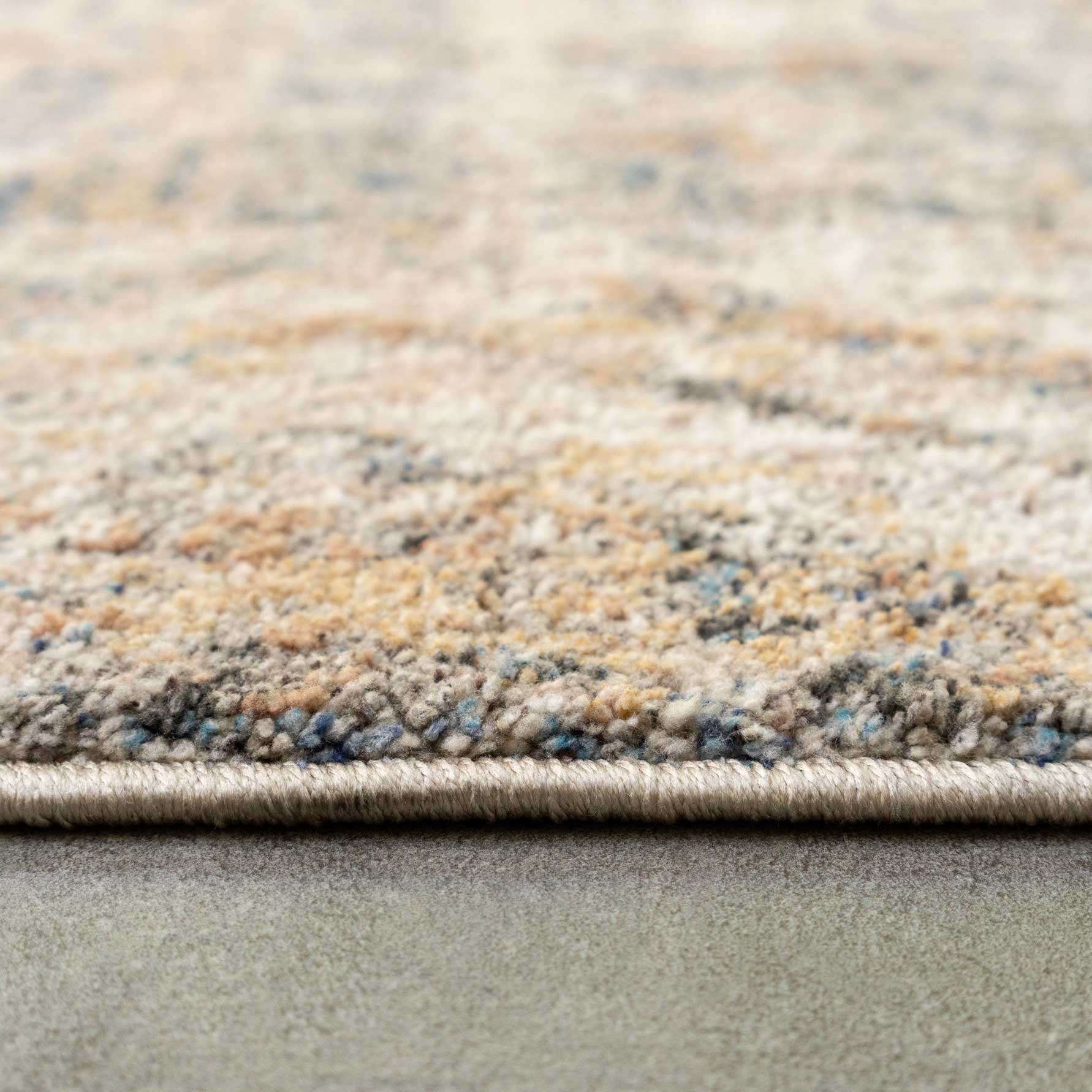 Soft Multicolour Concentric Diamond Area Rug - Erin - Image 6