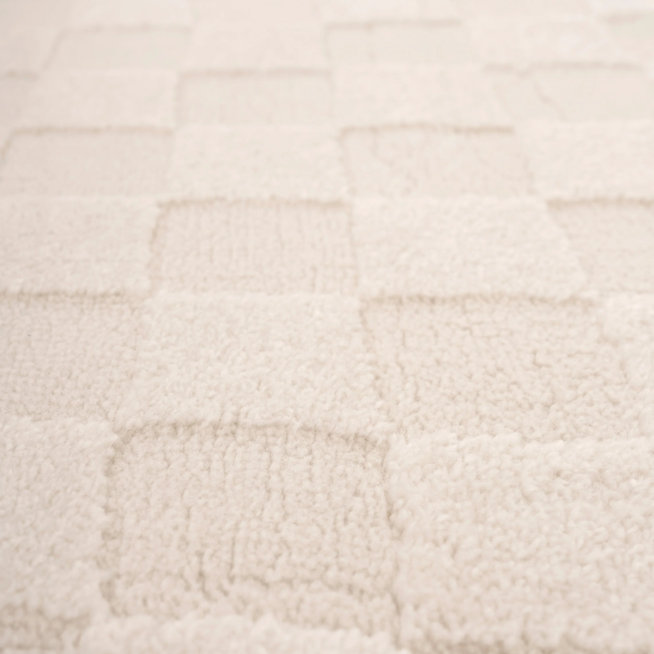 Soft Natural Cream Retro Checkerboard Rug - Liv - Image 11
