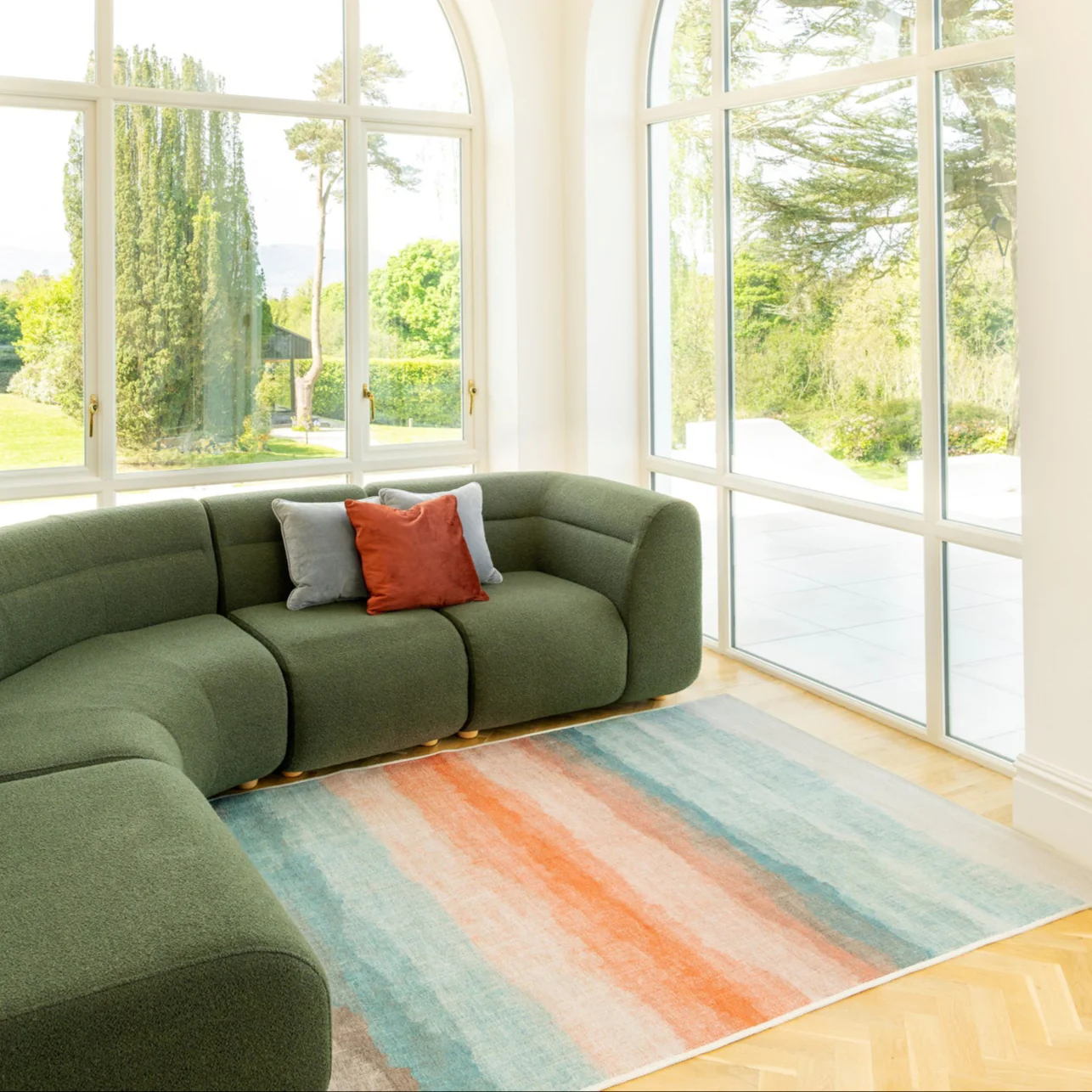 Soft Washable Multicolour Abstract Rug - Solene - Image 4