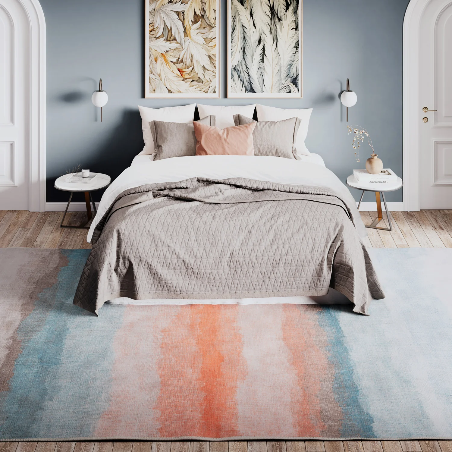 Soft Washable Multicolour Abstract Rug - Solene - Image 7