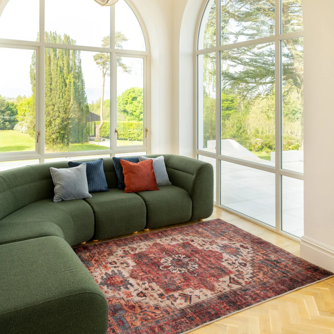 Soft Washable Red Antique Rug - Eliza - Image 3