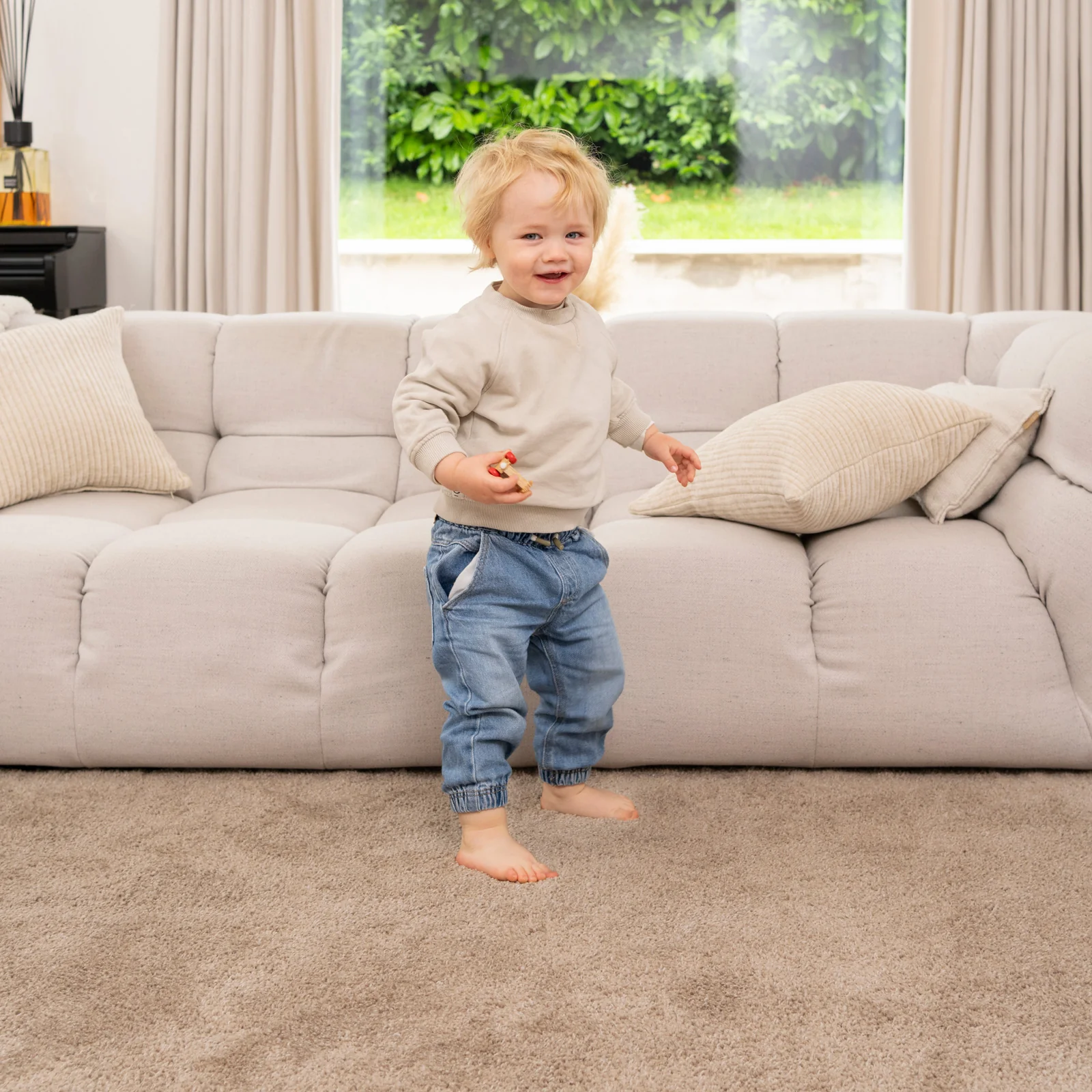 Soft Washable Beige Shaggy Rug - Image 3