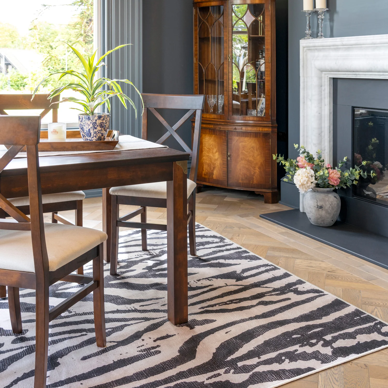 Soft Washable Black Zebra Print Rug - Ida - Image 5