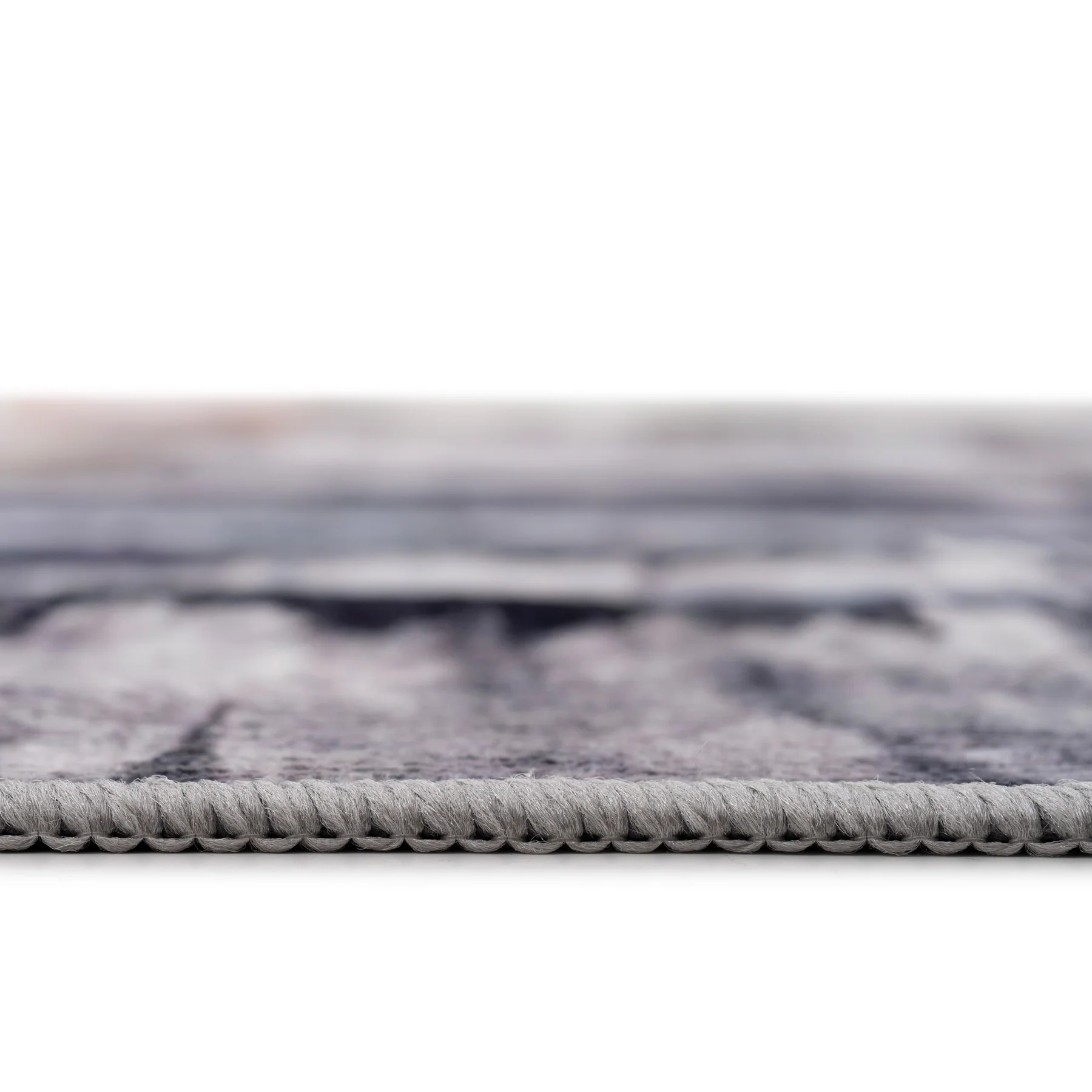 Soft Washable Blue Abstract Runner - Storm - Image 2