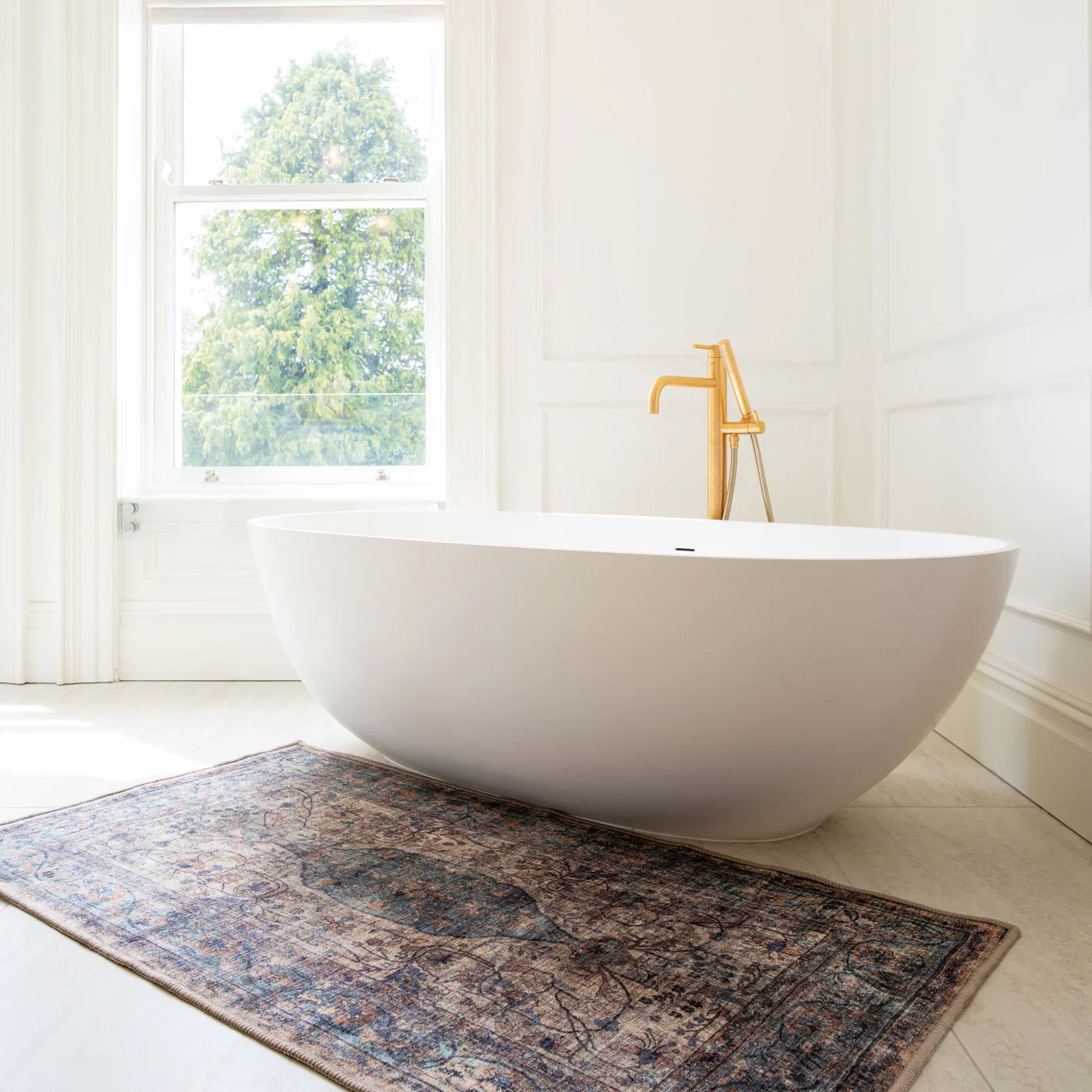 Soft Washable Blue Bathroom Mat - Dorothea - Image 3