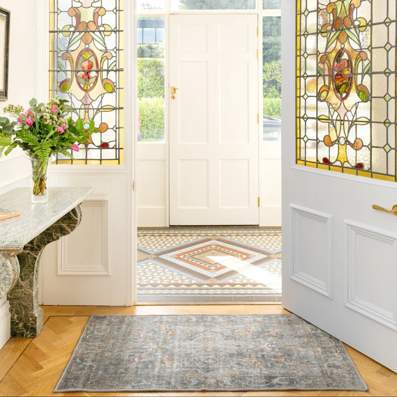 Soft Washable Blue Doormat - Clara - Image 2