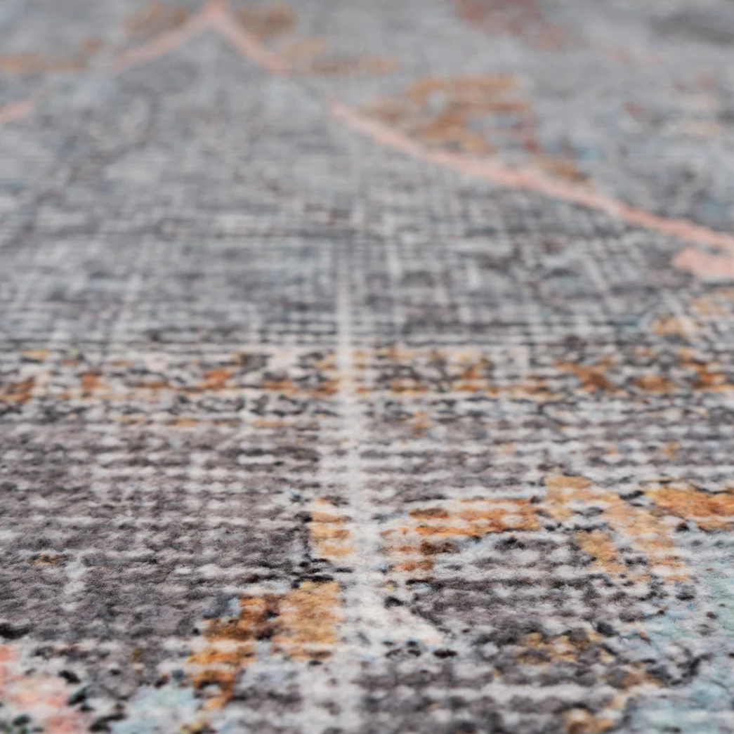 Soft Washable Blue Boho Runner - Clara - Image 5
