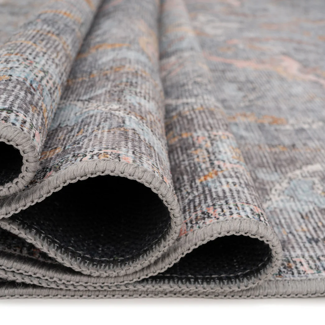 Soft Washable Blue Boho Runner - Clara - Image 4