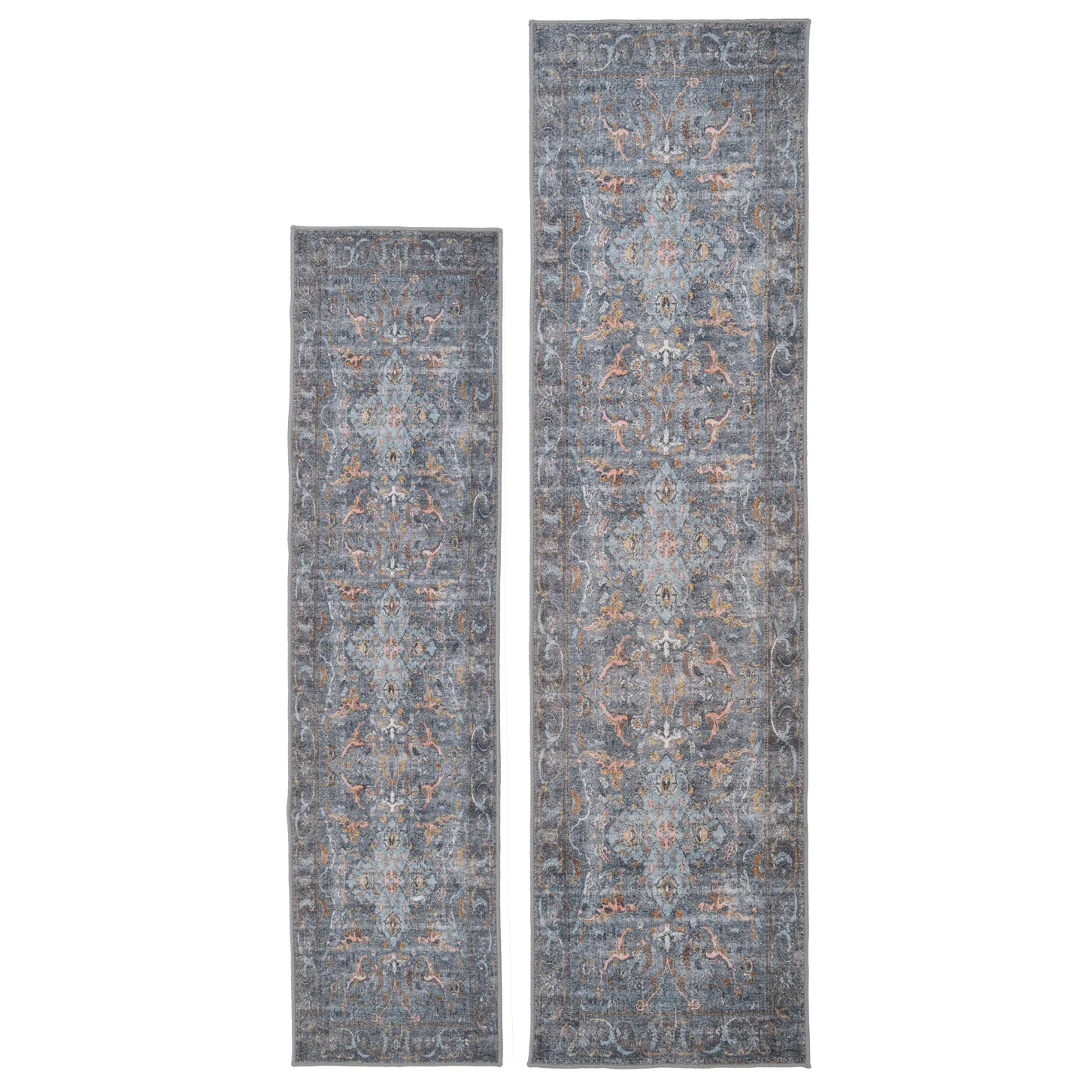 Soft Washable Blue Boho Runner - Clara - Image 8