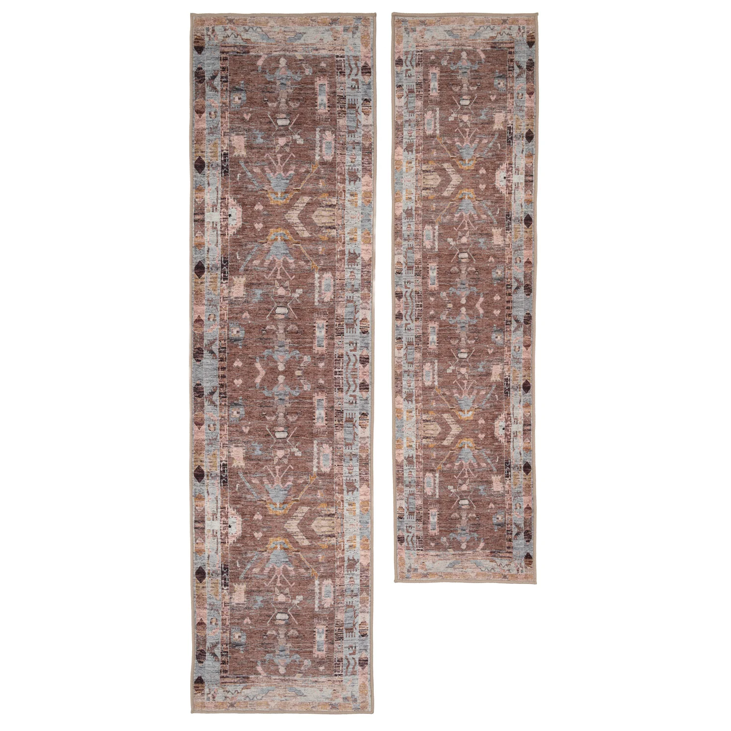 Soft Washable Brown Aztec Rug - Sybil - Image 11