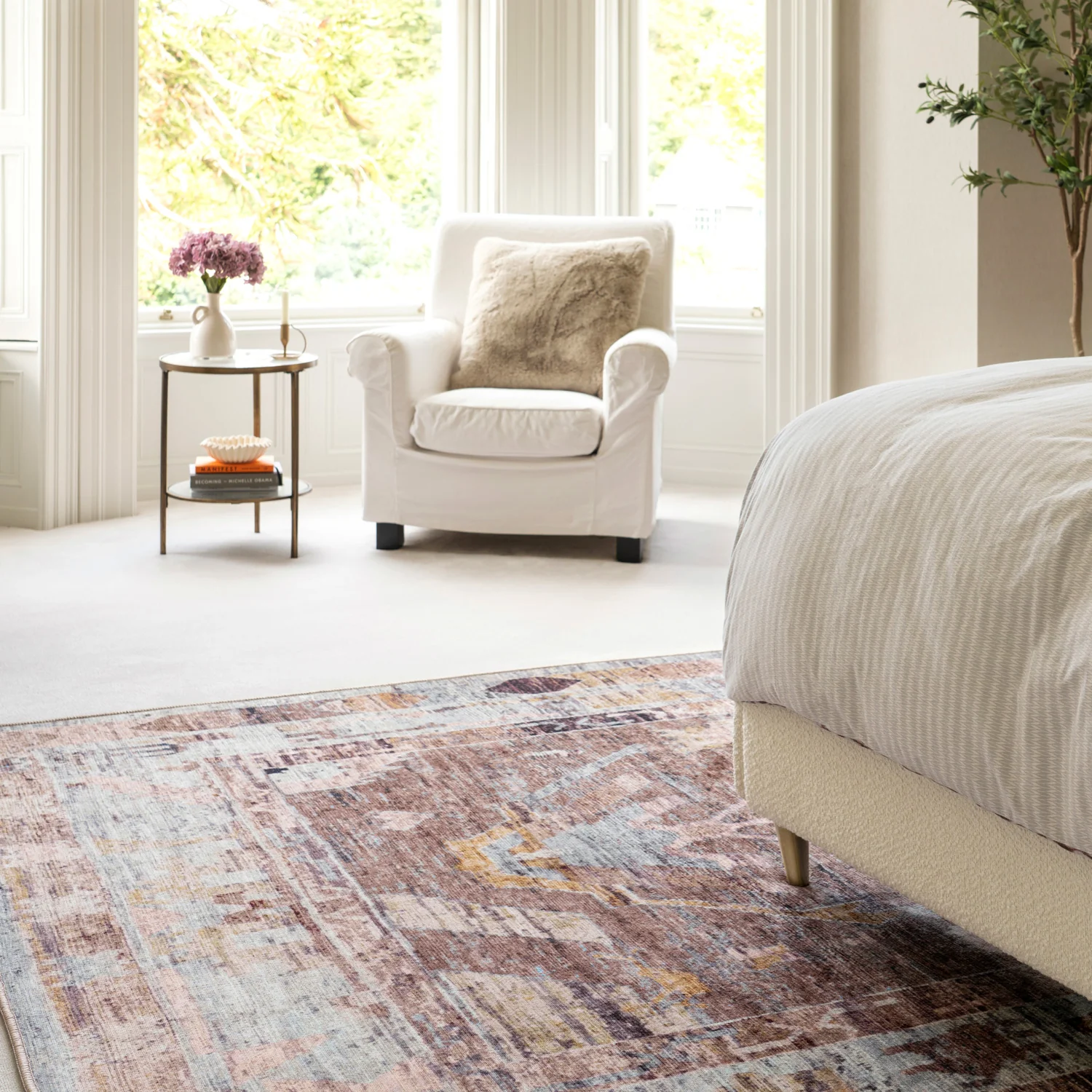 Soft Washable Brown Aztec Rug - Sybil - Image 5