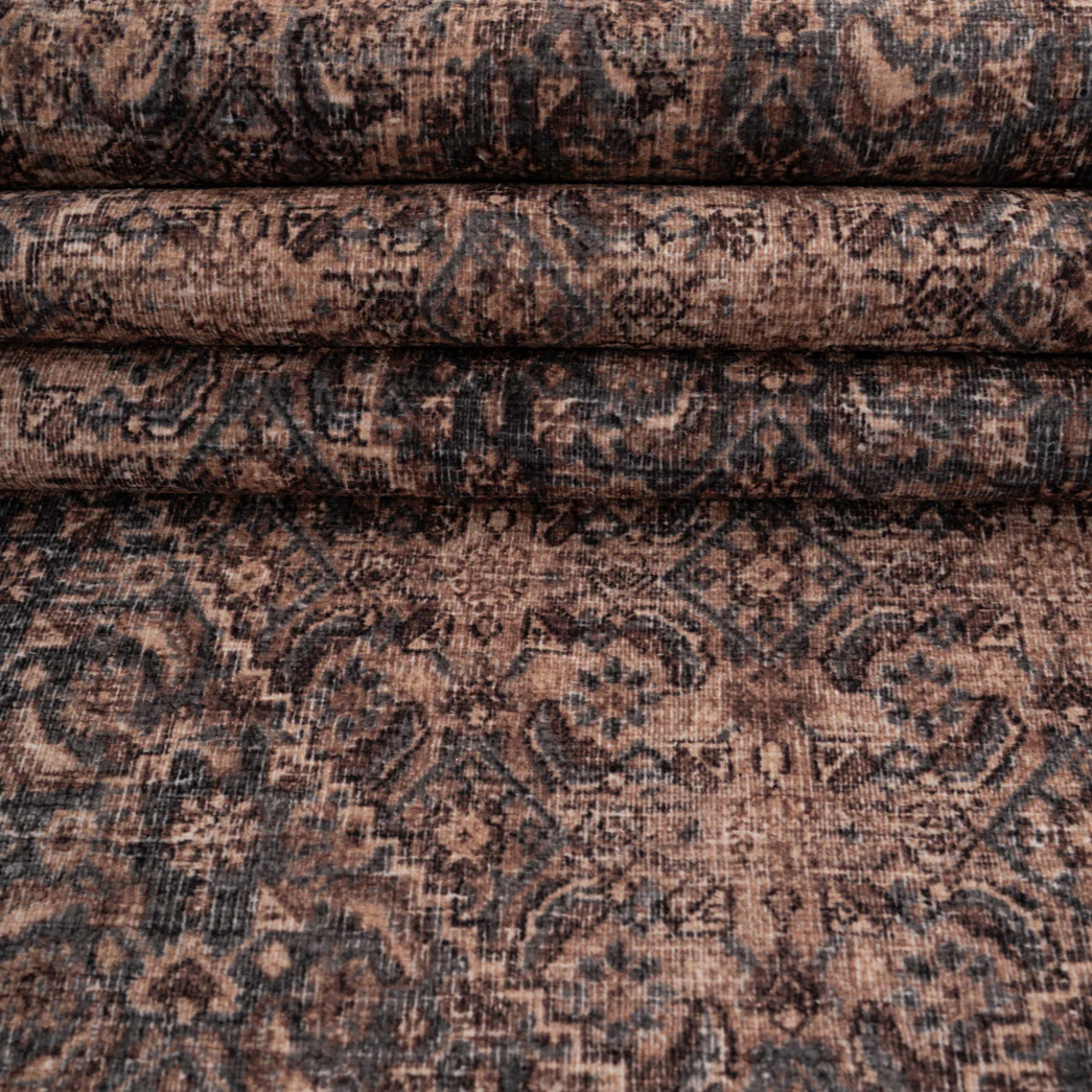 Soft Washable Brown Traditional Runner - Mabel - Image 5