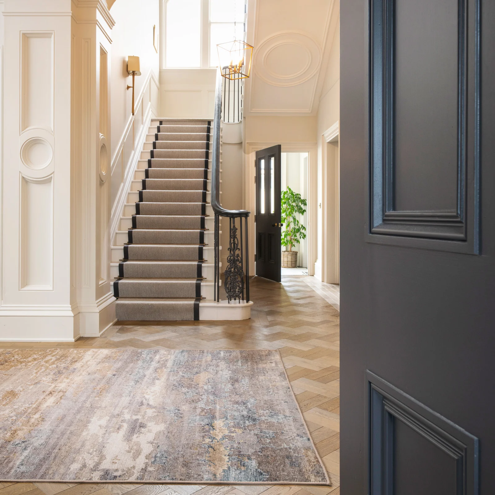 Soft Washable Brushed Gold Rug - Millie - Image 3