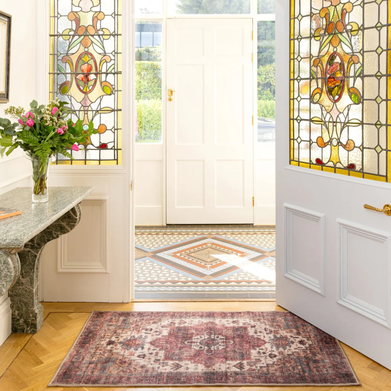 Soft Washable Burgundy Bathroom Mat - Rubyana - Image 4