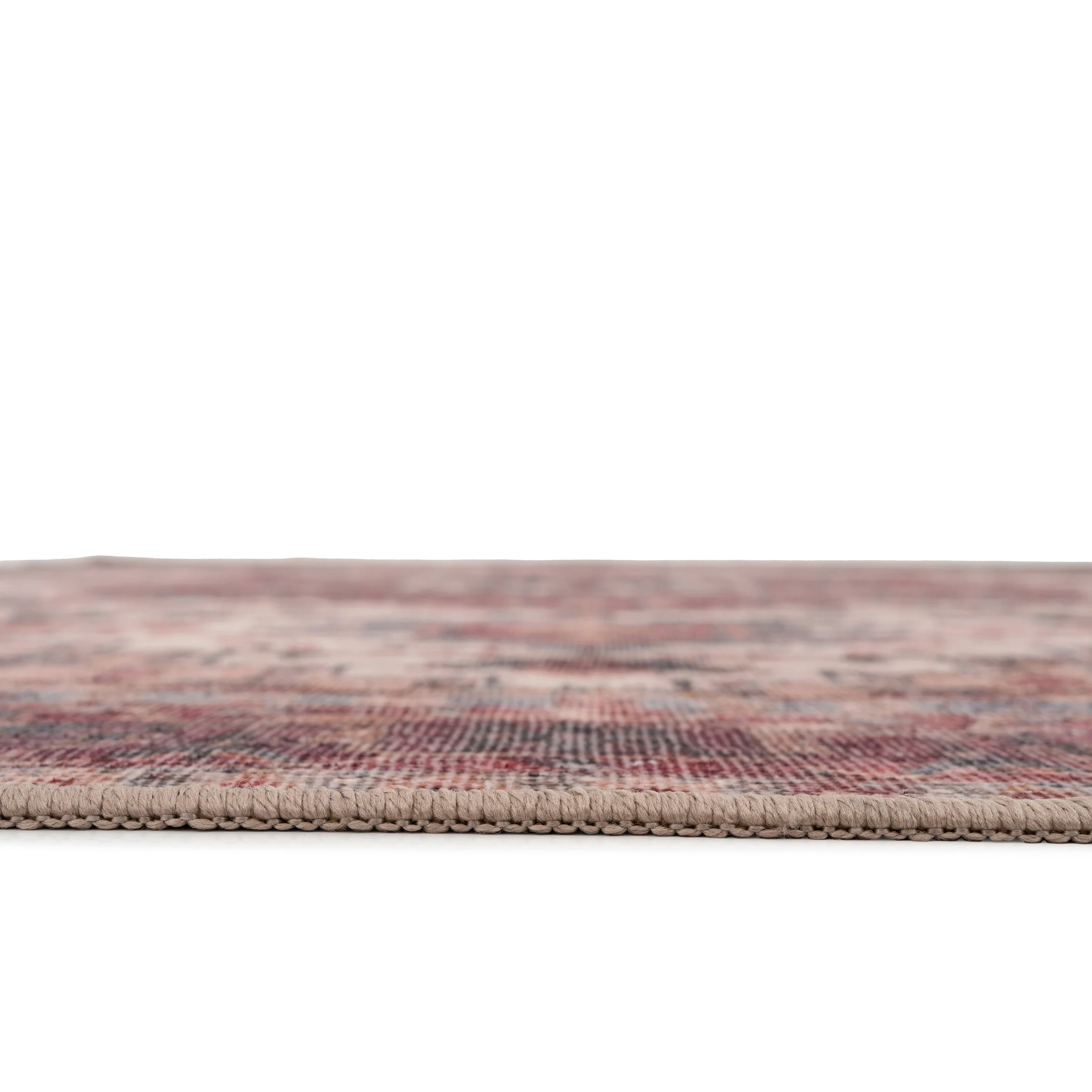 Soft Washable Traditional Burgundy Rug - Rubyana - Image 8