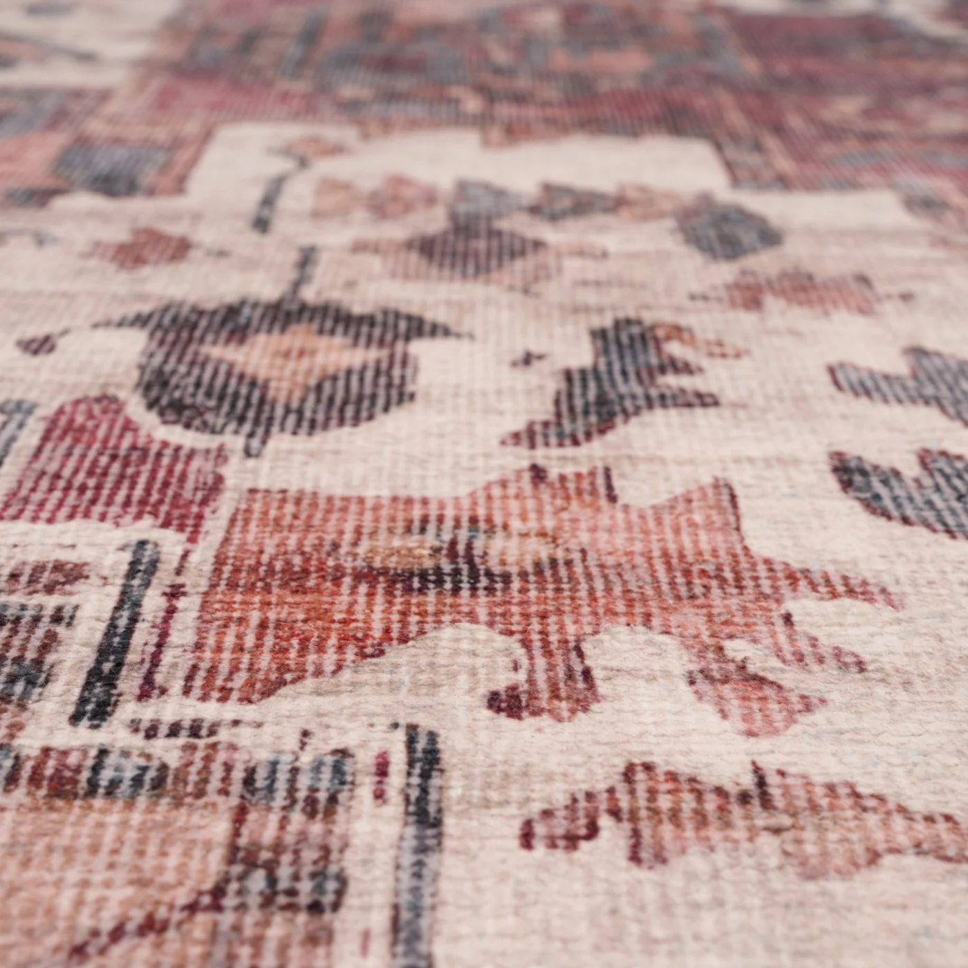 Soft Washable Traditional Burgundy Runner - Rubyana - Image 5