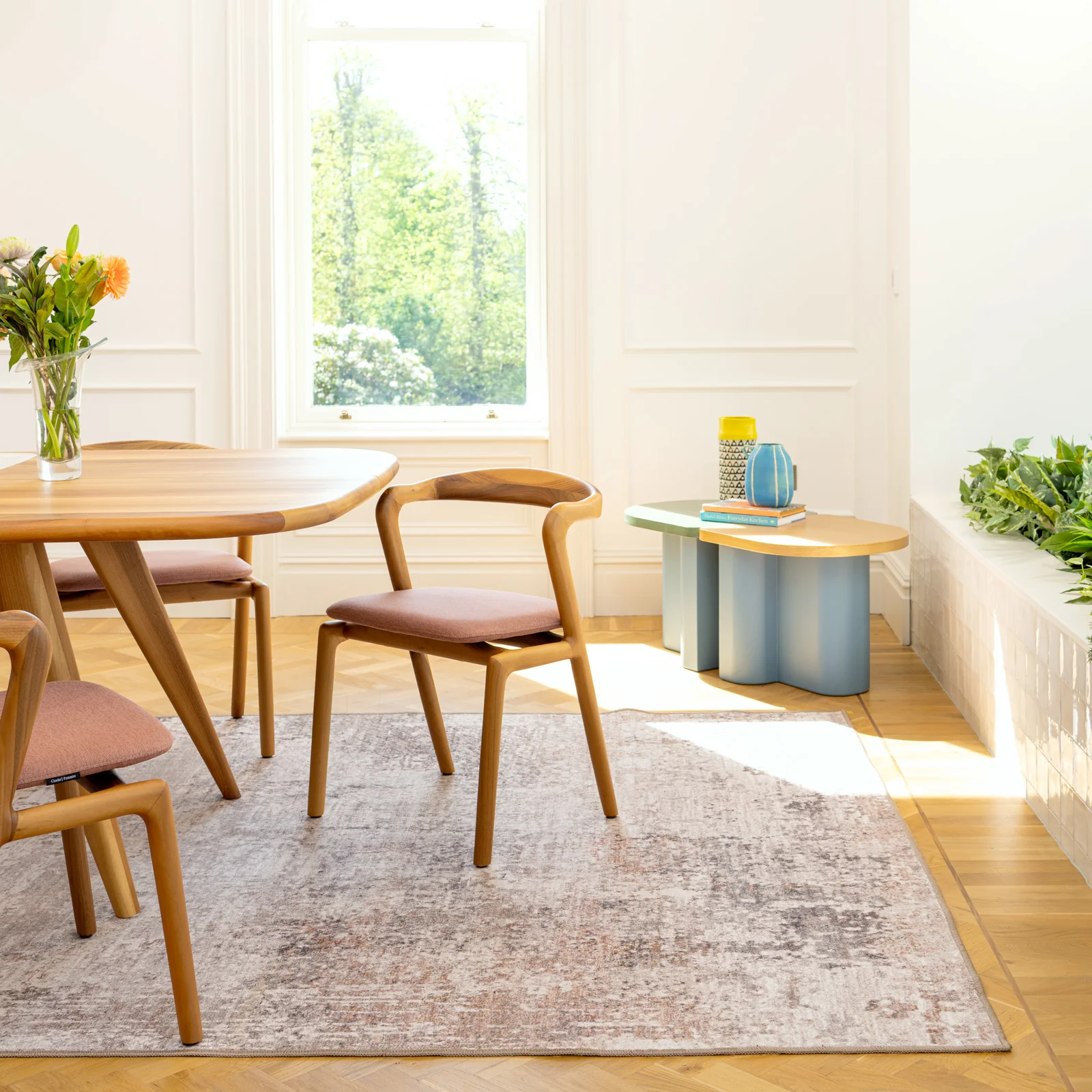 Soft Washable Distressed Greige Rug - Ernest - Image 3