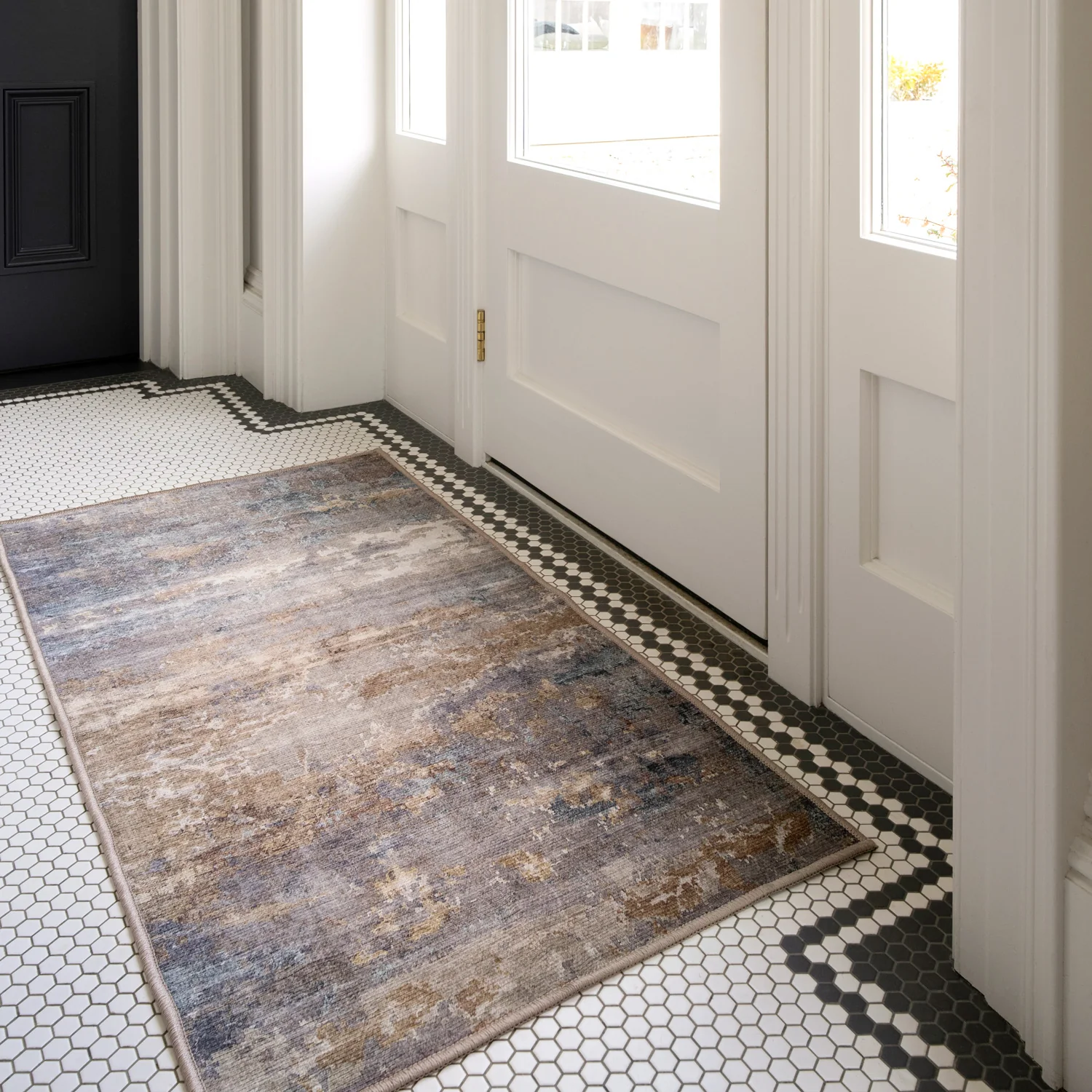 Soft Washable Gold Indoor Mat - Millie