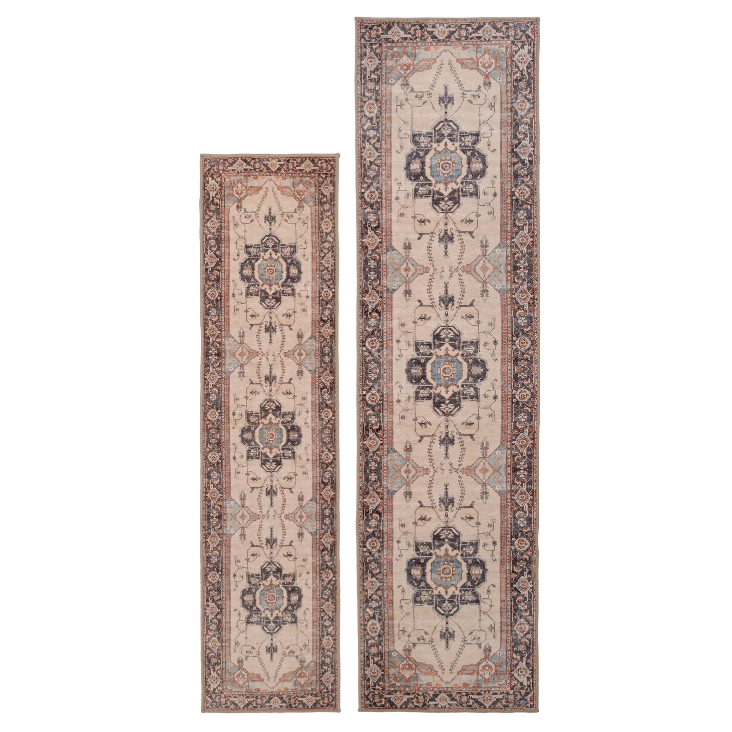 Soft Washable Blue Heritage Runner - Hazel - Image 8