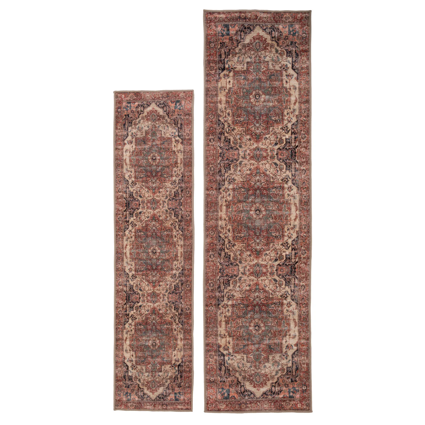 Soft Washable Terracotta Medallion Runner - Verity - Image 8
