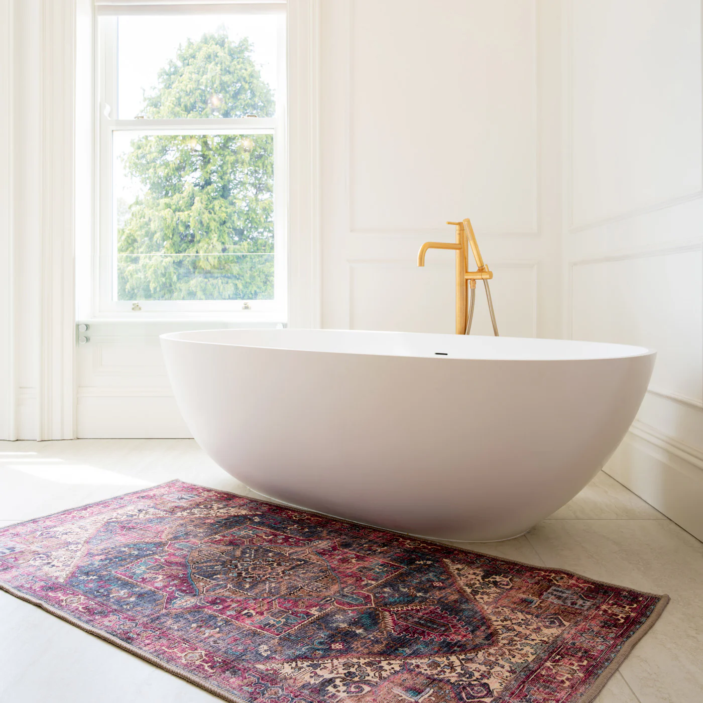 Soft Washable Multicolour Bathroom Mat - Delphine - Image 3