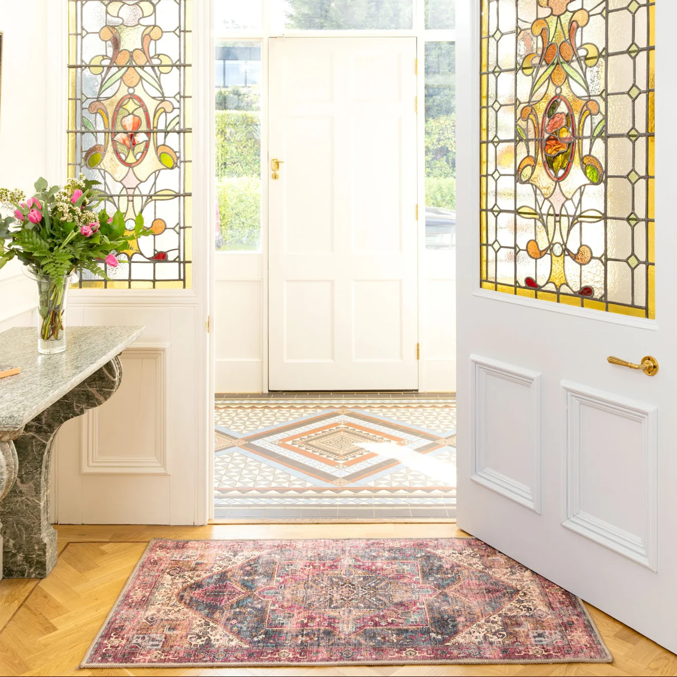 Soft Washable Multicolour Doormat - Delphine - Image 2
