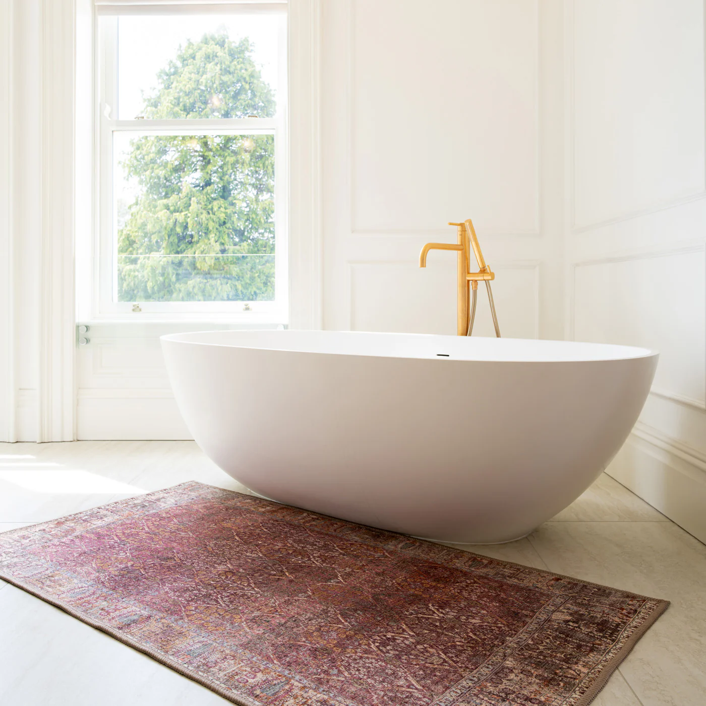 Soft Washable Red Bathroom Mat - Violet - Image 3