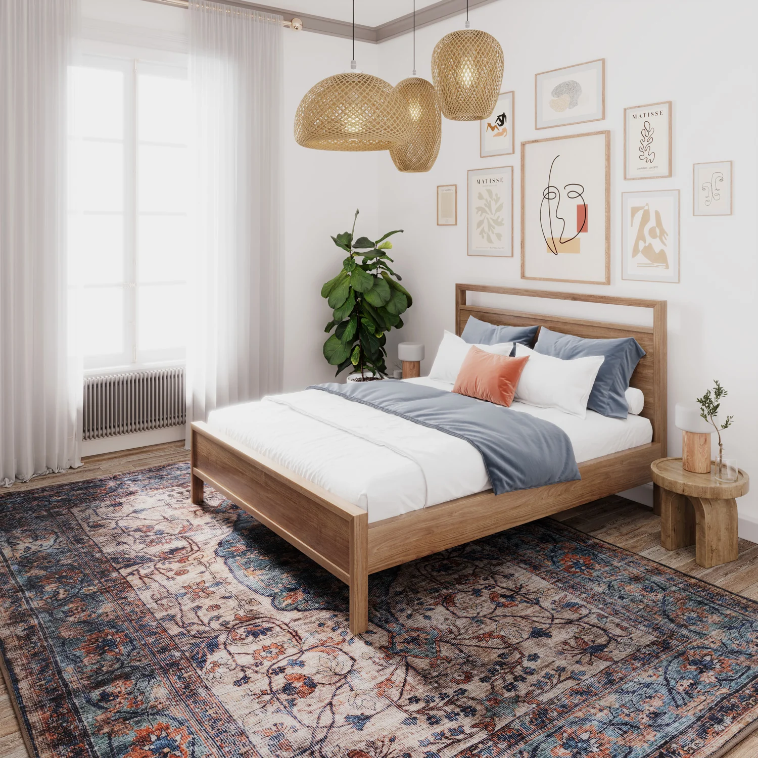 Soft Washable Blue Regency Rug - Dorothea - Image 7