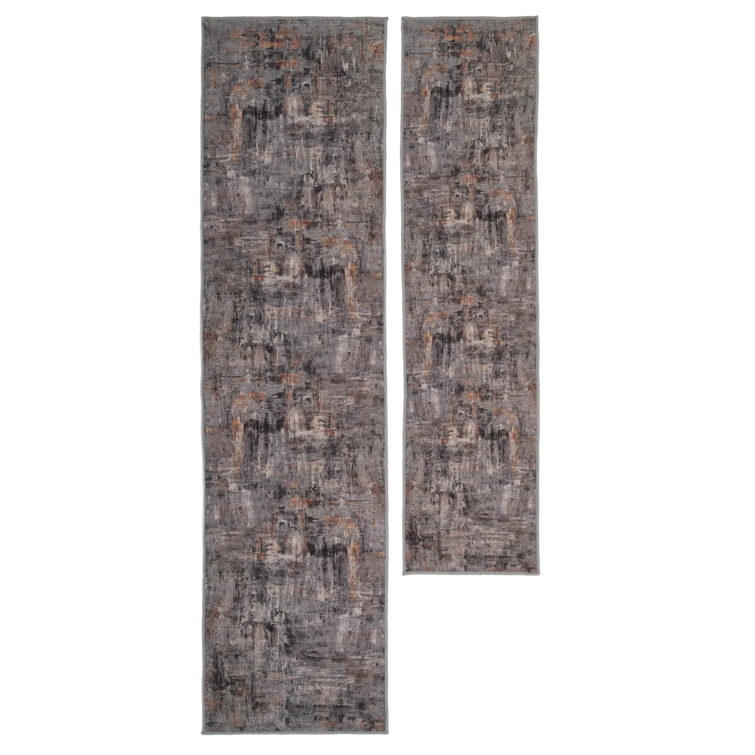 Soft Washable Abstract Grey Runner - Tara - Image 2