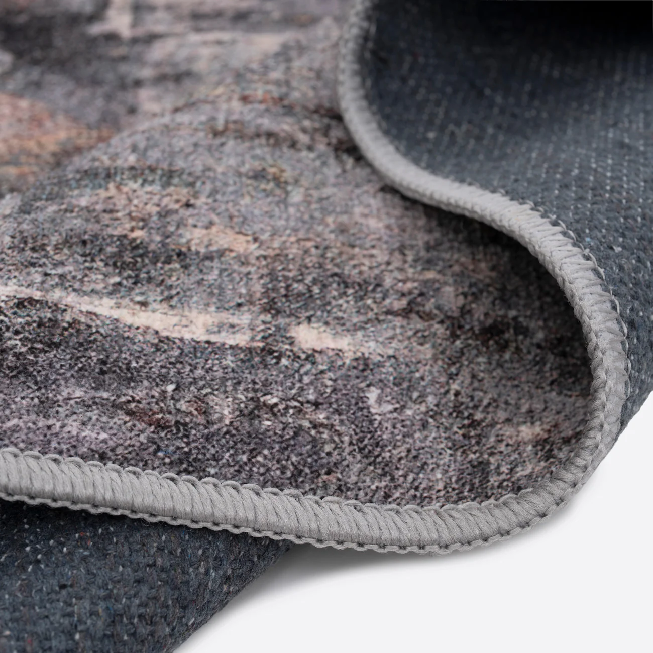 Soft Washable Abstract Grey Runner - Tara - Image 4