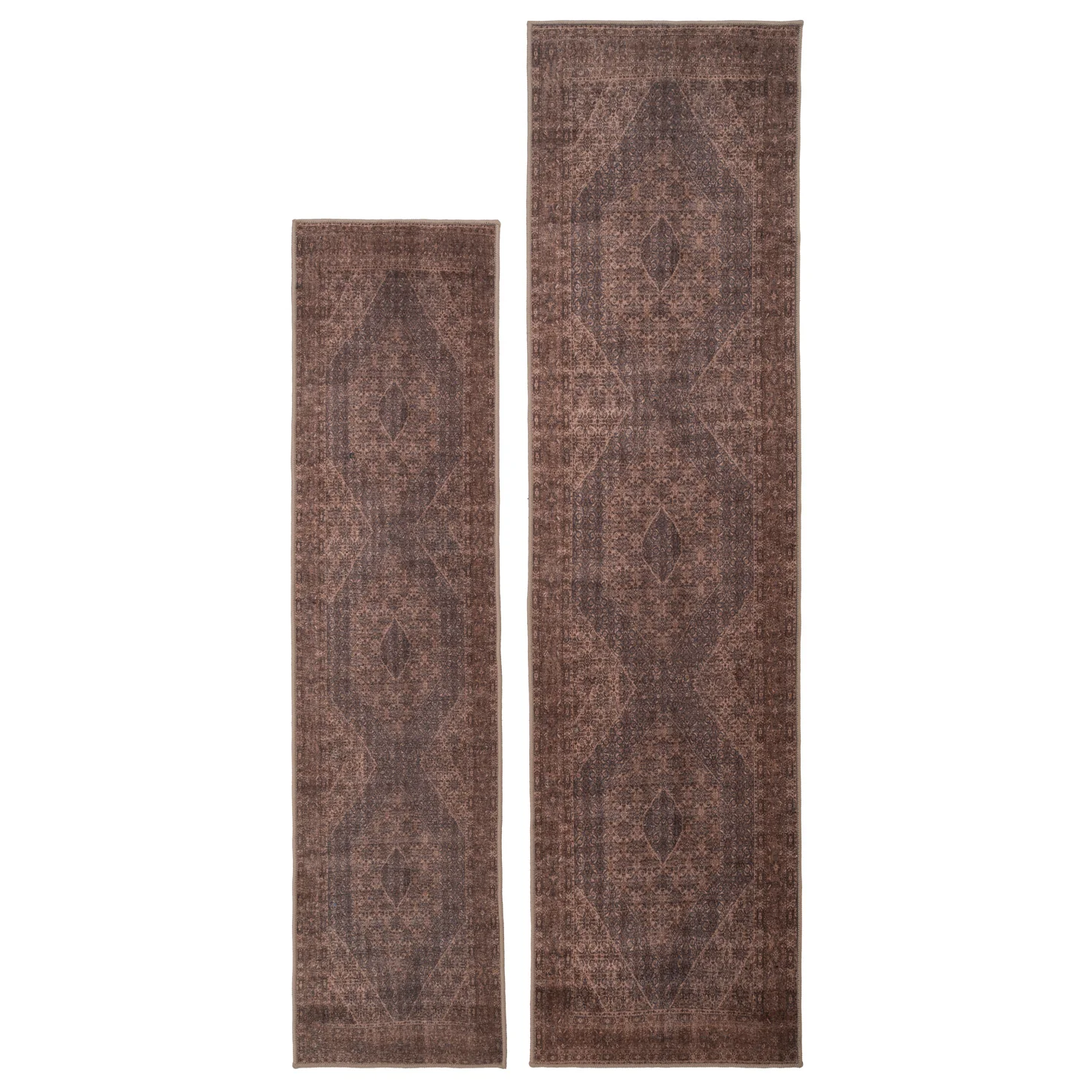 Soft Washable Brown Traditional Runner - Mabel - Image 8