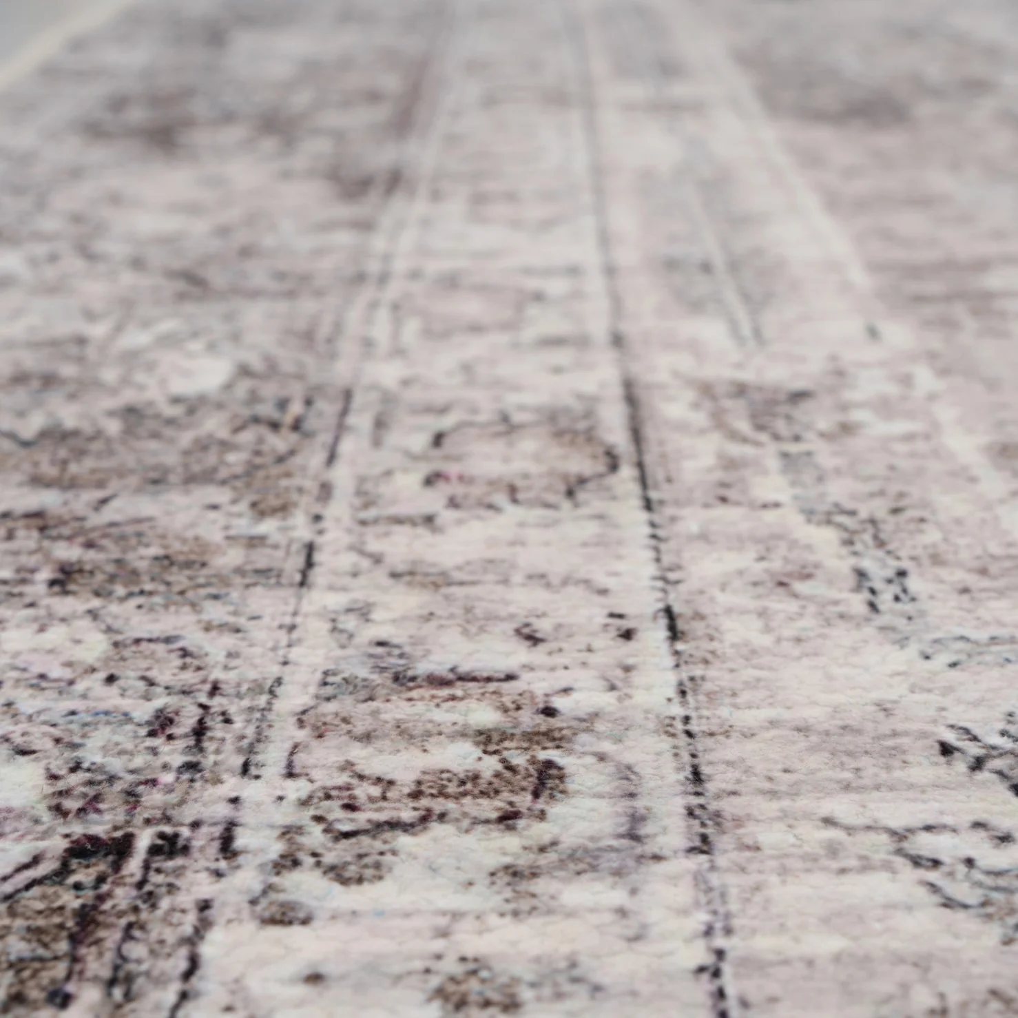 Soft Washable Vintage Greige Runner - Elsie - Image 6