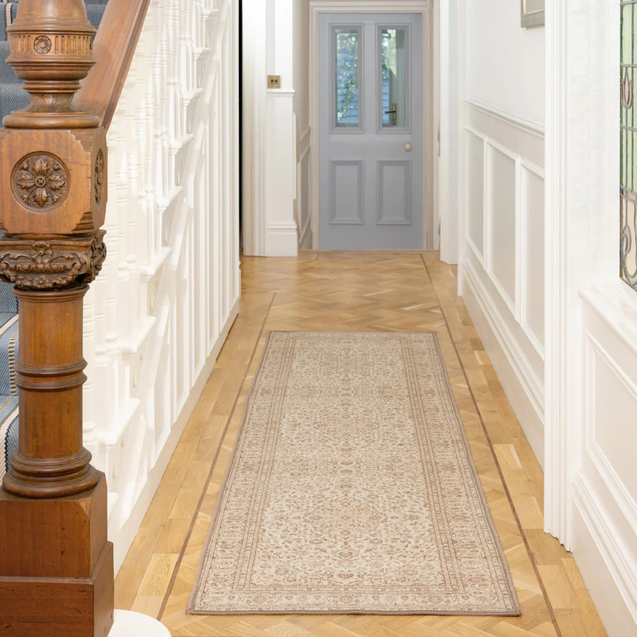 Soft Washable Cream Vintage Runner - Adeline - Image 3