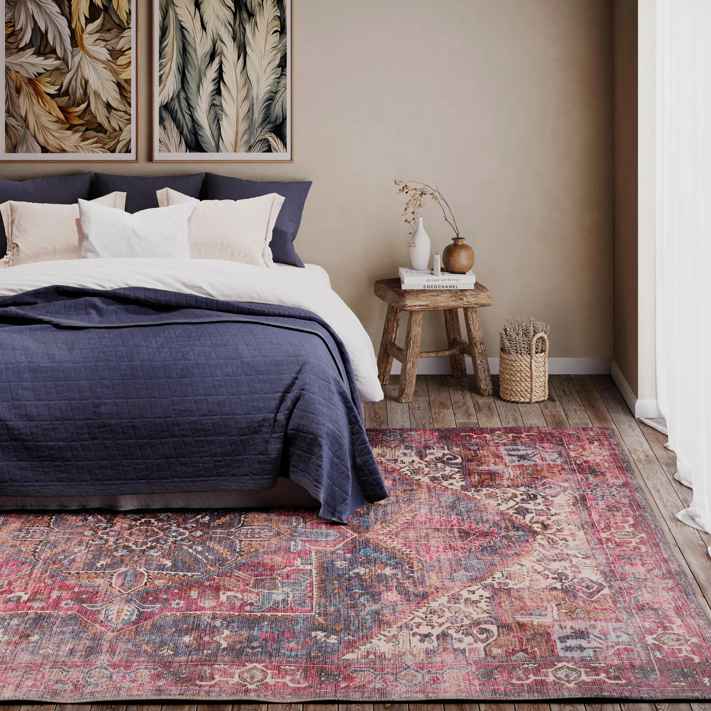 Soft Washable Multicolour Rug - Delphine - Image 6