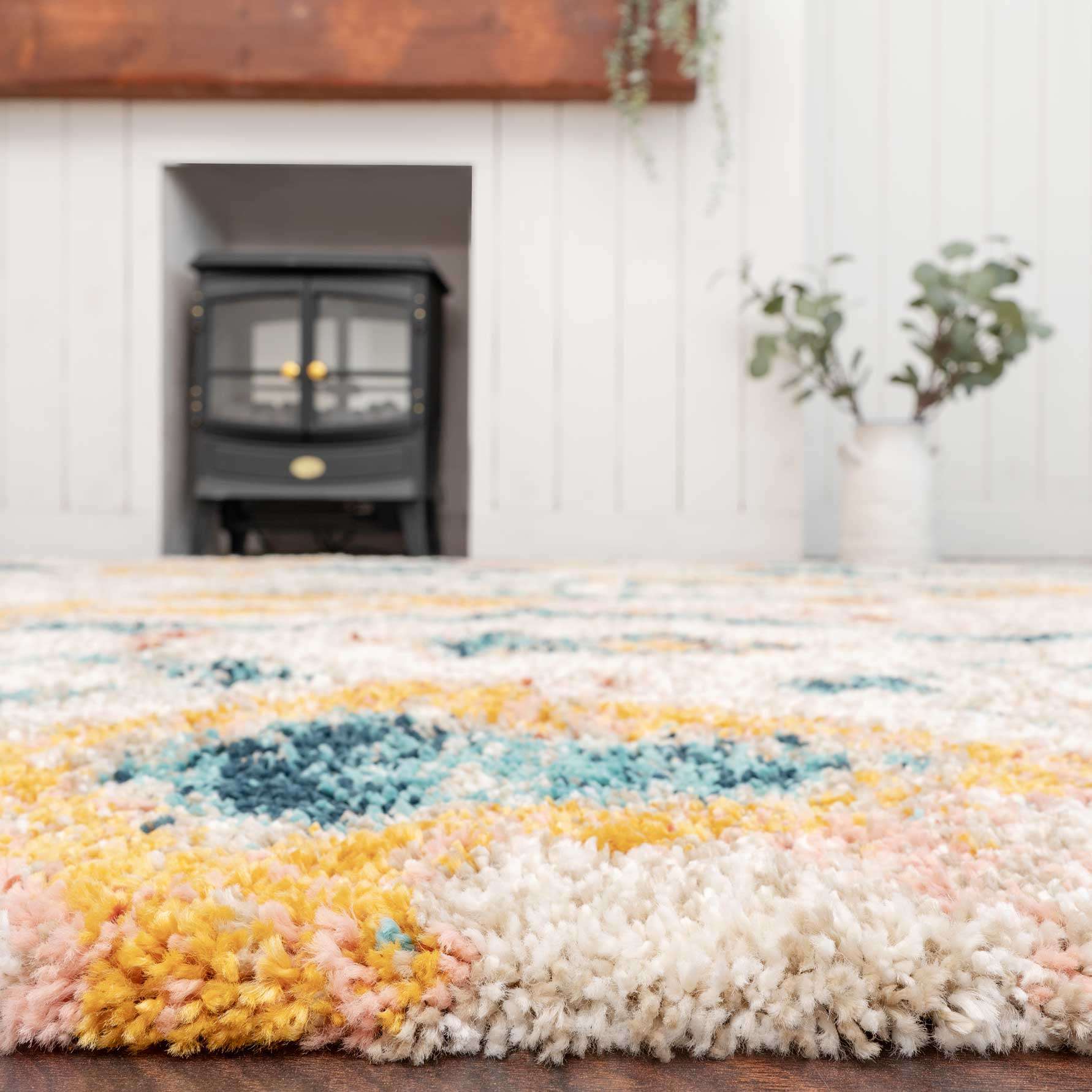 Super Soft Abstract Moroccan Shaggy Rug - Bella - Image 6