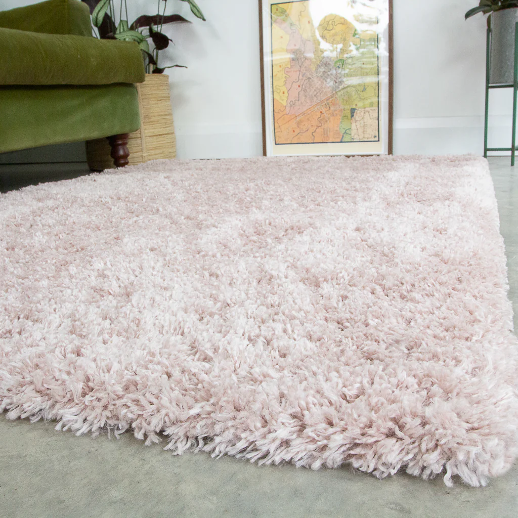 Soft Everyday Blush Pink Shaggy Rug - Image 3