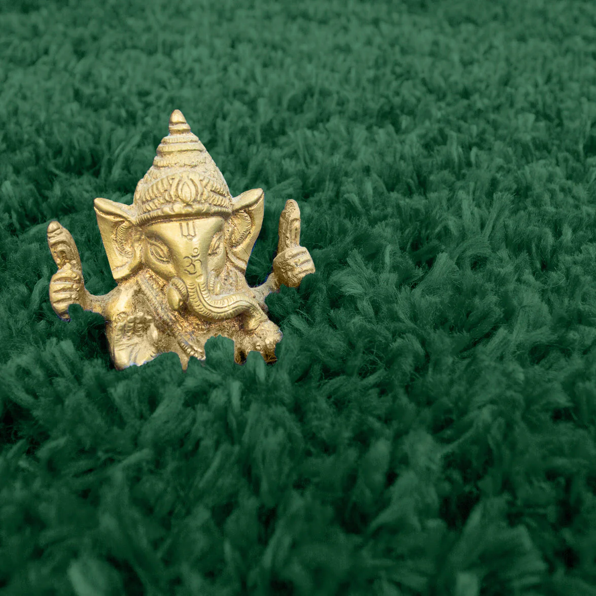Soft Everyday Dark Green Shaggy Runner Rug - Image 3